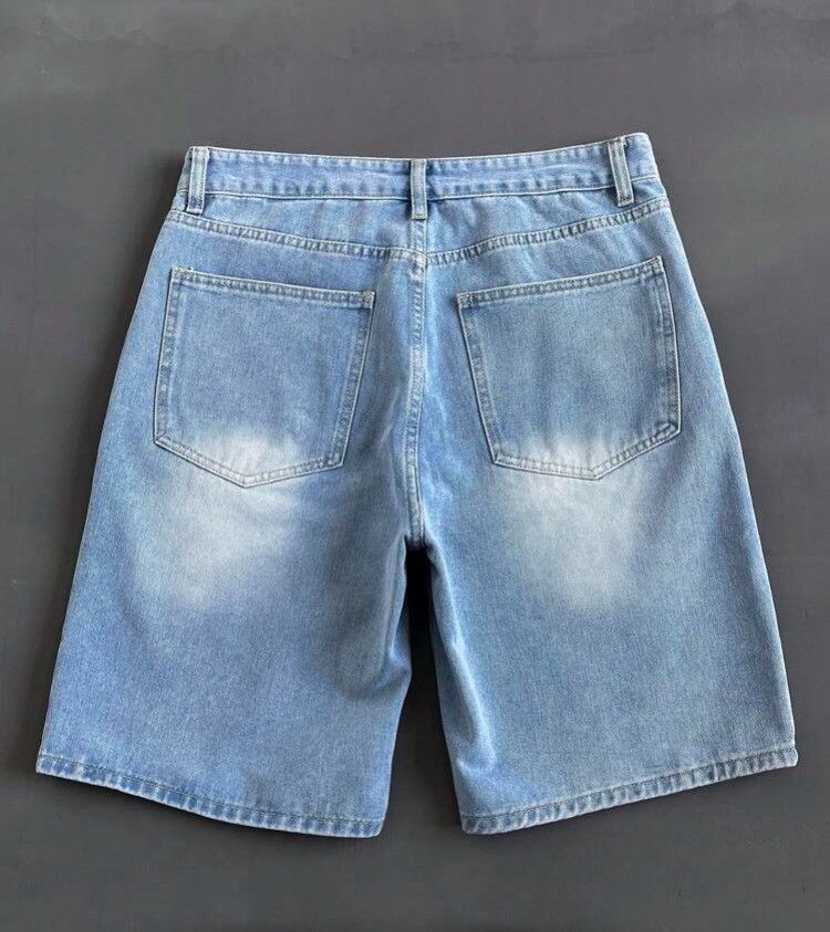 Jean Mayuko x Ruuko Letter print street jeans denim shorts Size US 32 / EU 48 - 2 Thumbnail
