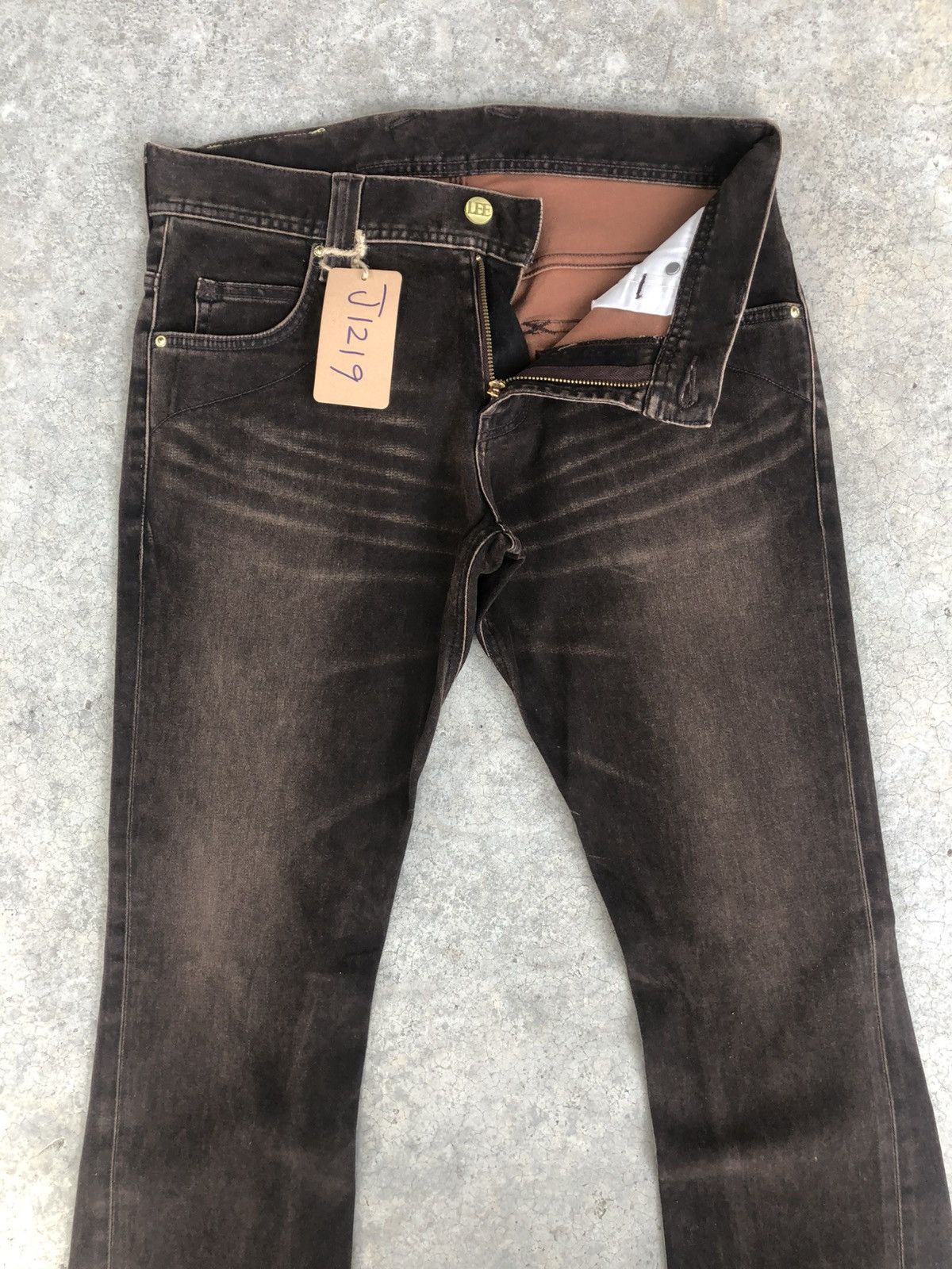Lee Japanese Lee Flared Jeans Distressed Suede Size US 32 / EU 48 - 3 Thumbnail