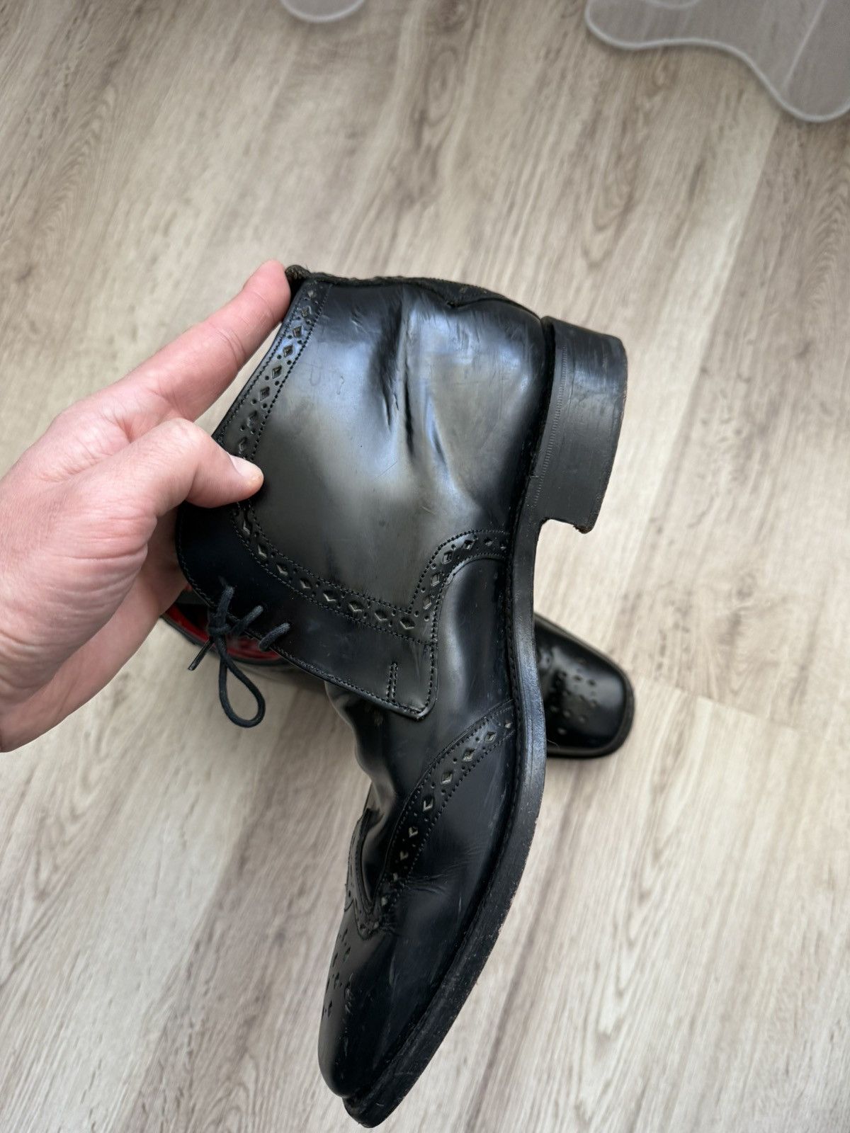 Jeffery West Jeffery West “Oldman” Black Leather Brogue Chukka Boots Size US 10 / EU 43 - 17 Thumbnail