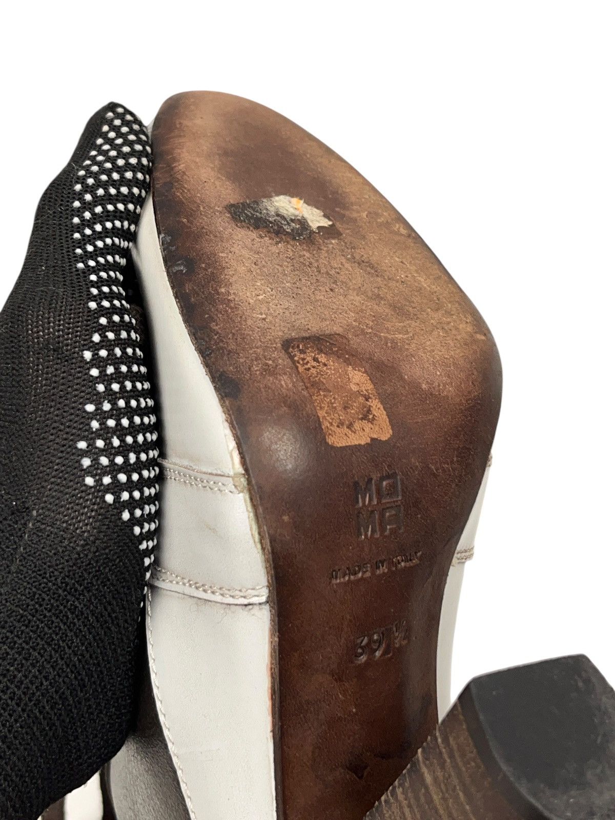 MoMA × Vintage Vintage MoMa Leather Fur Heels Boots Avant Garde Italy Size US 9.5 / IT 39.5 - 12 Thumbnail