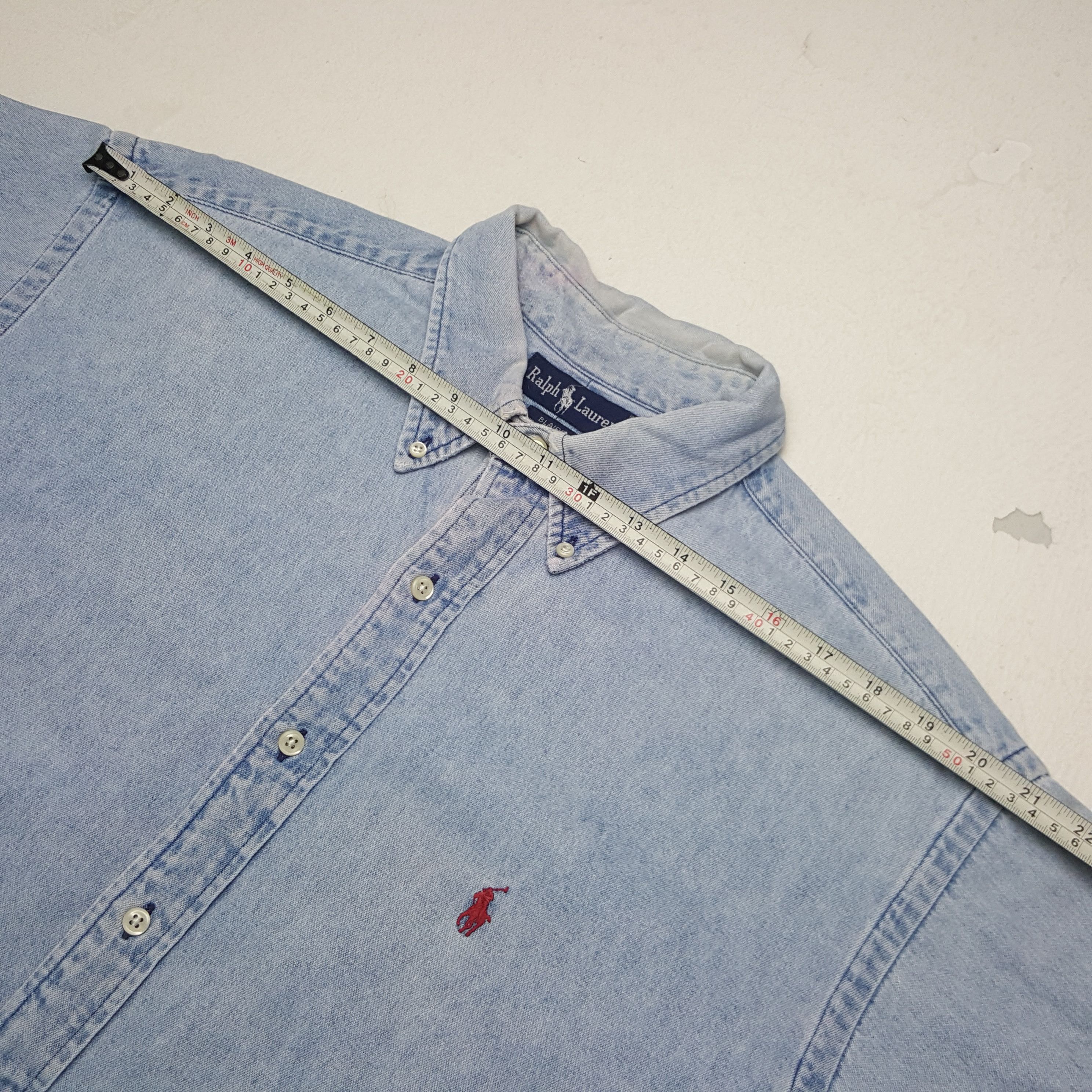 Ralph Lauren × Vintage Vintage Ralph Lauren American Brand Denim Shirt Button Up Size US XXL / EU 58 / 5 - 5 Thumbnail