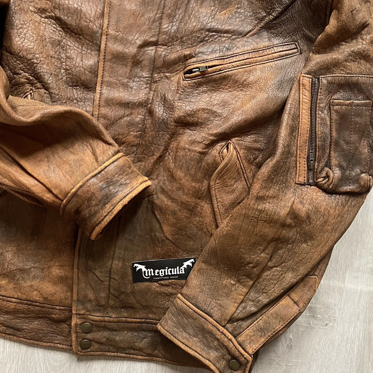 Other Robo 1941 Vintage Bomber Pilot Genuine Leather Jacket Size US XL / EU 56 / 4 - 7 Thumbnail