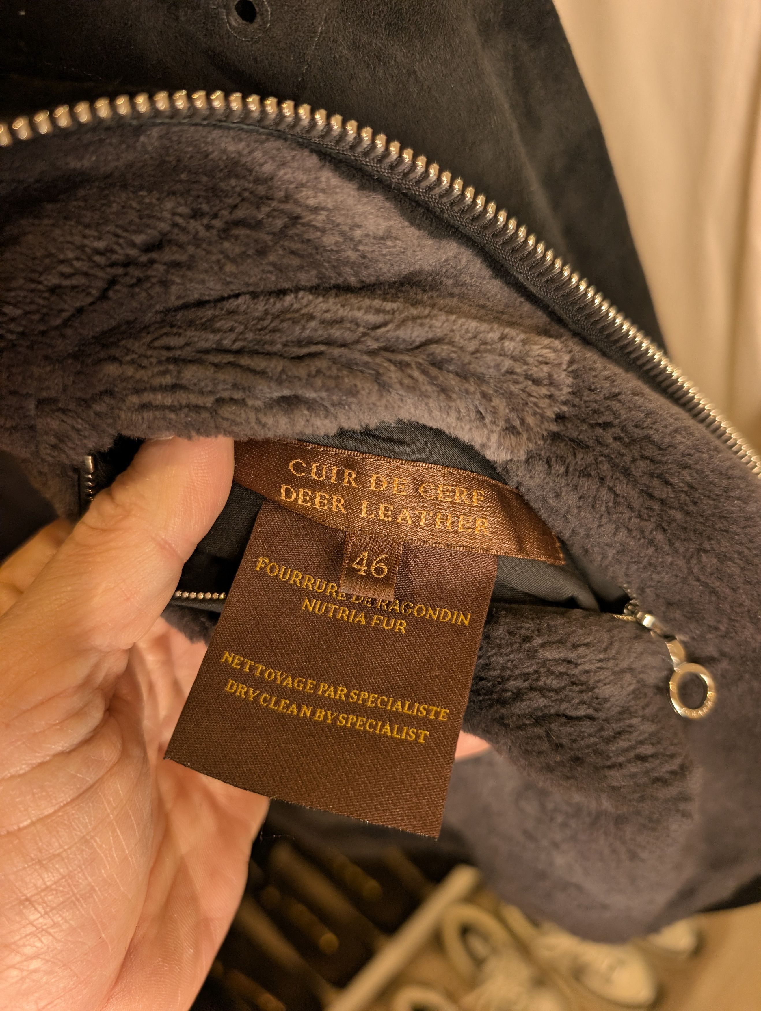 SERAPHIN Veste Séraphin Deer leather & Nutria Fur - Size 46 Size US S / EU 44-46 / 1 - 9 Thumbnail