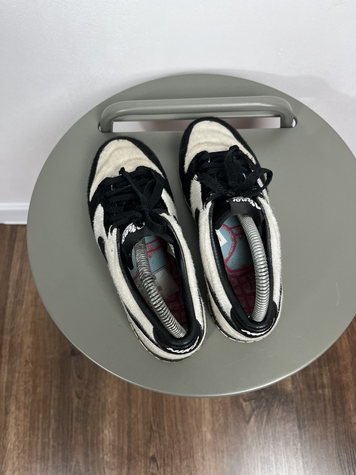 Nike Nike Dunk Low Panda Pigeon Black White Hairy Suede Sneakers Size US 6.5 / IT 36.5 - 8 Thumbnail