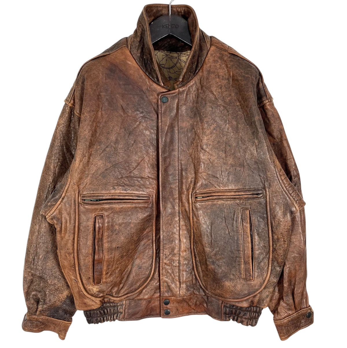 Vintage Vintage Action House by Kotobuki Flight Leather Jacket Size US XL / EU 56 / 4 - 1 Thumbnail