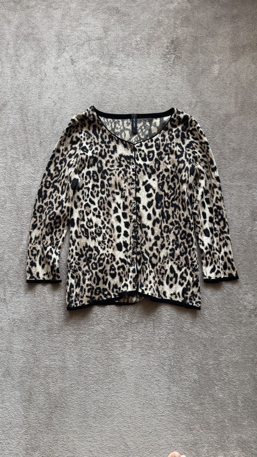 Hysteric Glamour Marc Cain Leopard Animal Pattern Mesh Cardigan Cavalli Vibe Size M / US 6-8 / IT 42-44 - 1 Thumbnail