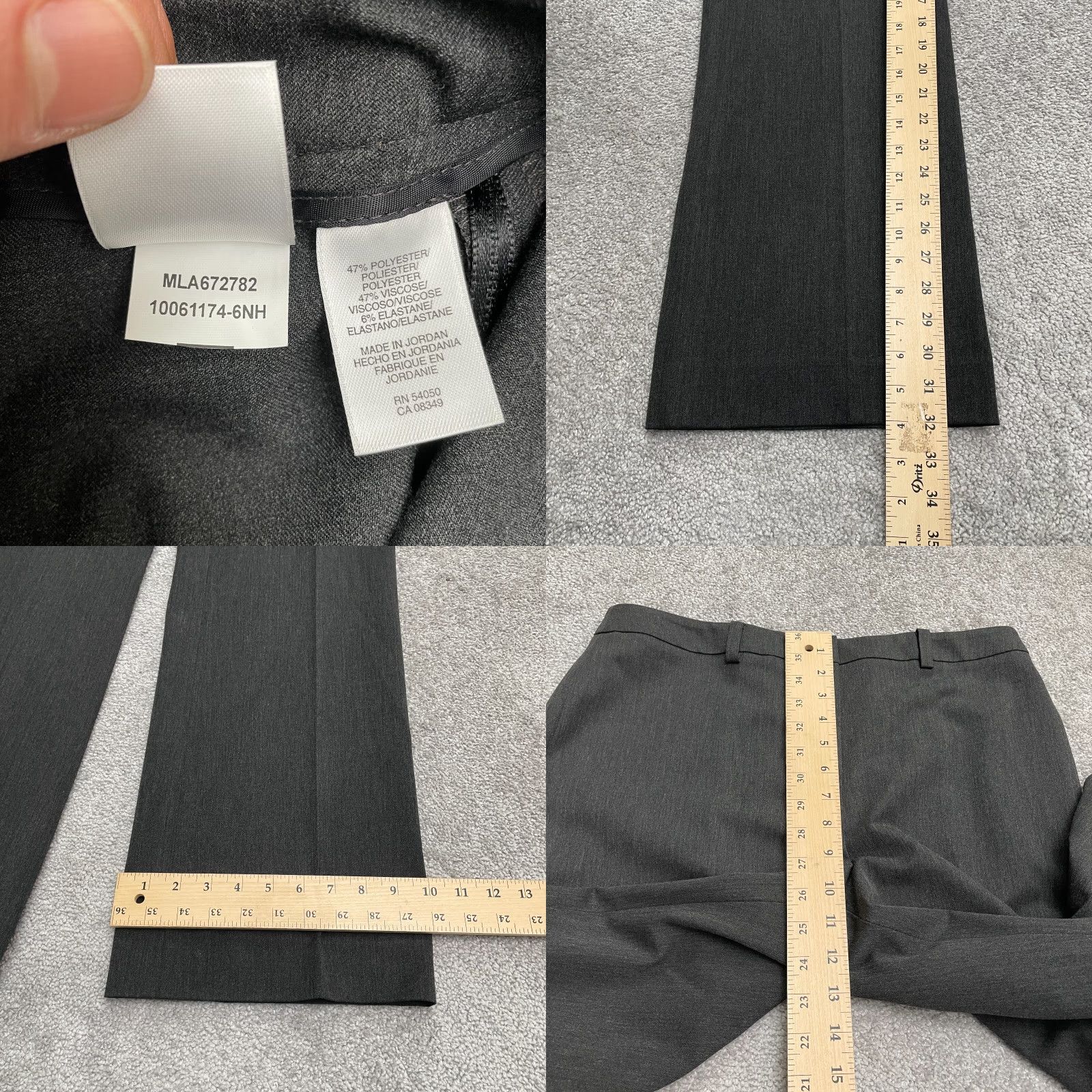 Jones New York Jones New York Stretch Dress Pants Womens 8 Gray Straight High Rise 32x32 Business Formal Workwear Pant Mens? Size 30" / US 8 / IT 44 - 8 Thumbnail