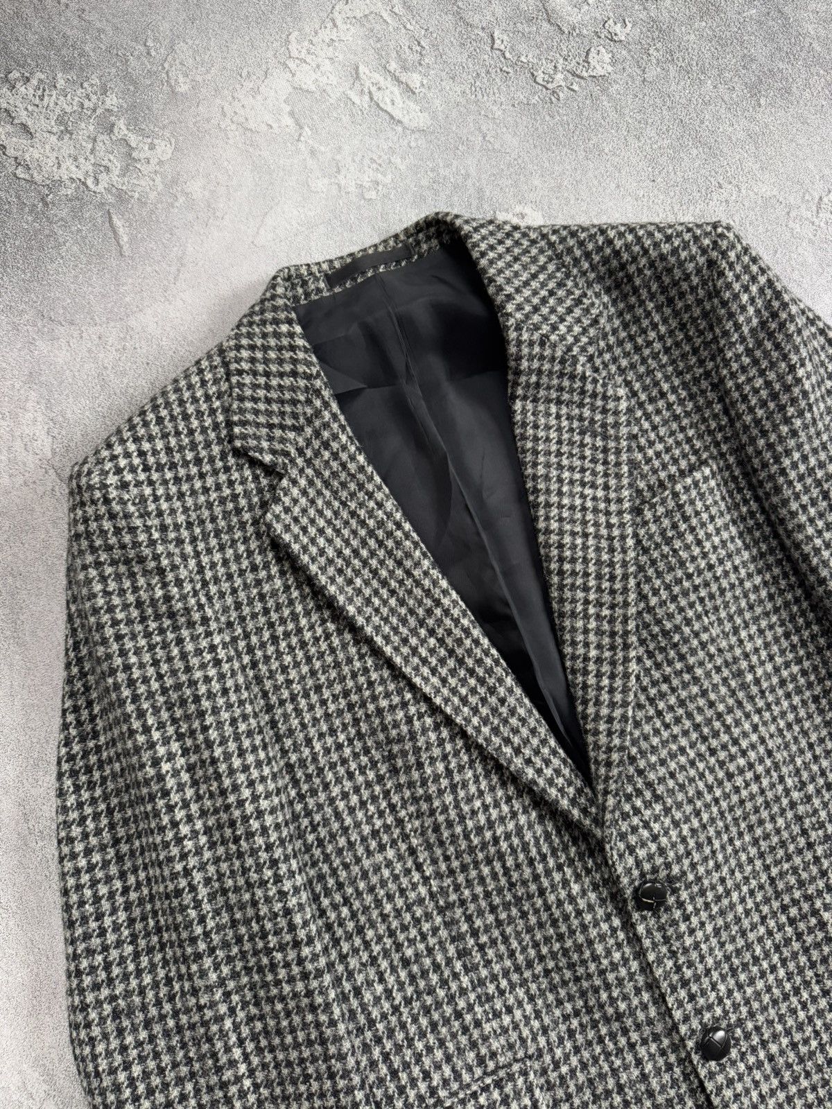 Harris Tweed × Vintage Harris Tweed M button up blazer jacket checkered wool Size 42S - 8 Thumbnail