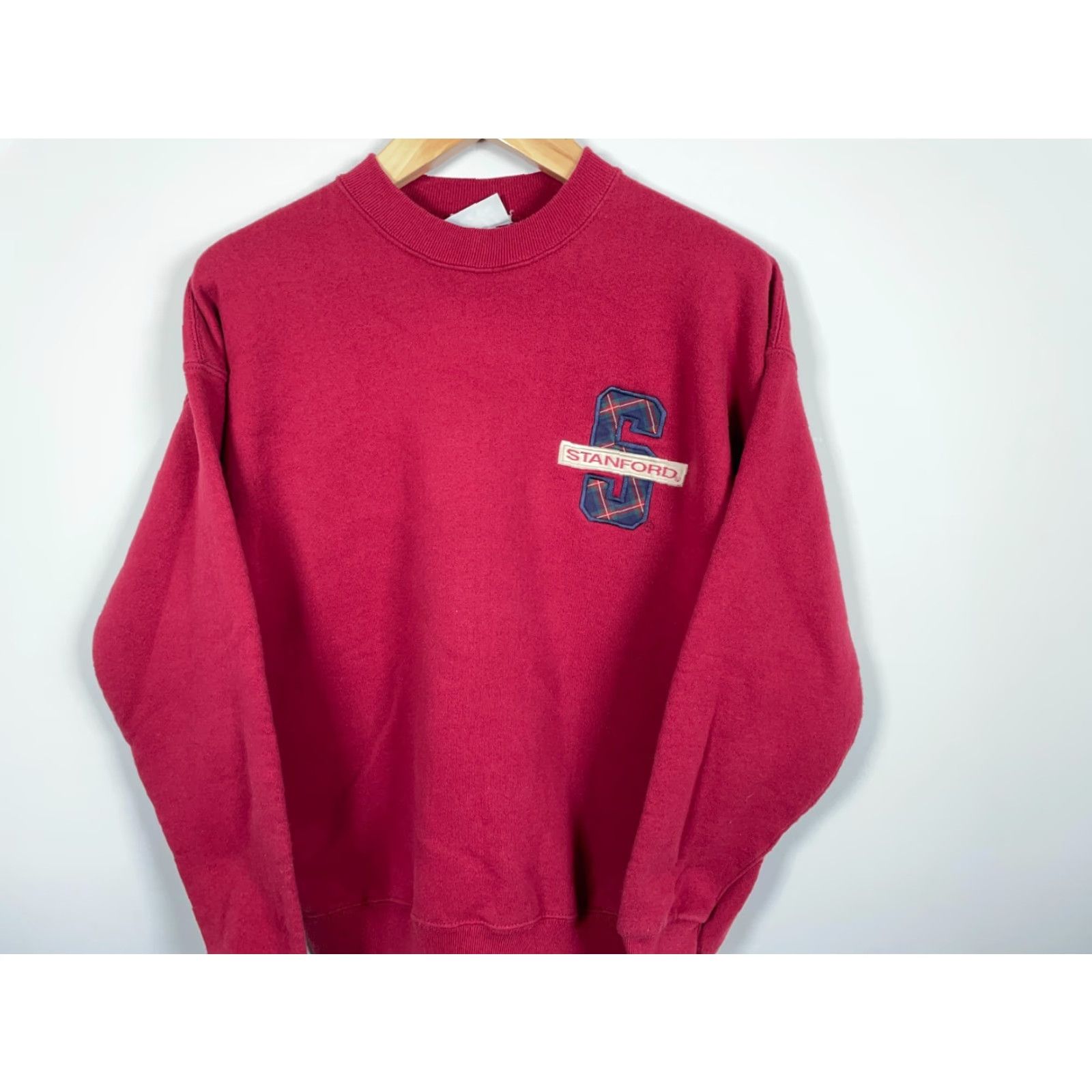 Vintage VINTAGE Stanford University Sweatshirt Adult Large Red Embroidered 90s College Crewneck LA Redford Men Pullover Graphic Print Cotton-Polyester Fleece Size US L / EU 52-54 / 3 - 4 Thumbnail