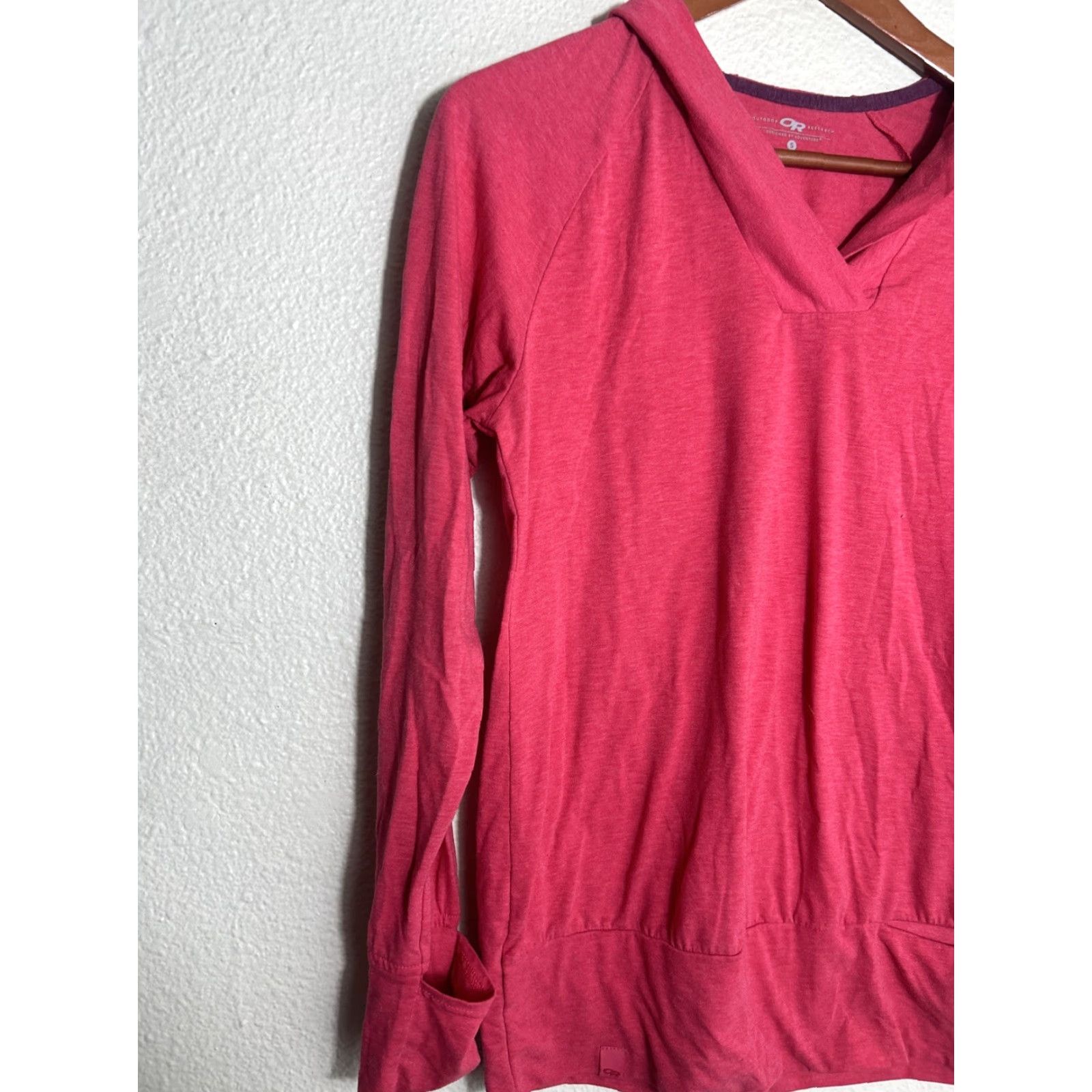 Outdoor Research Outdoor Research Shirt Womens Small S Hooded Long Sleeve Casual Activewear Colorblock Red Brownish 90s? Size S / US 4 / IT 40 - 2 Thumbnail