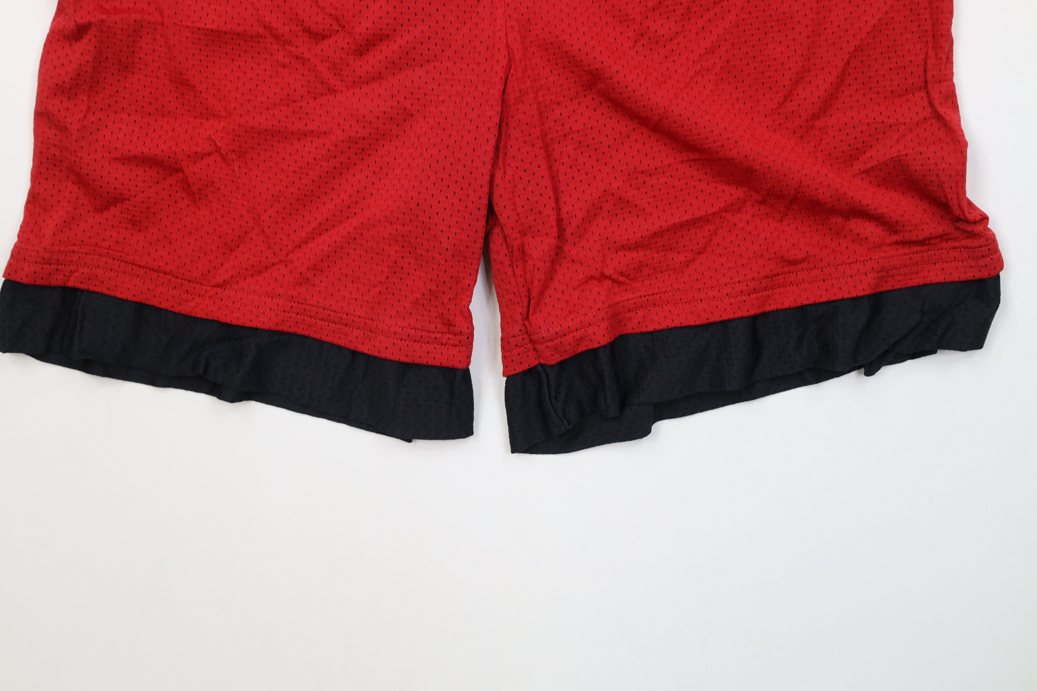 Vintage Vintage 90s Streetwear Layered Mesh Above Knee Shorts Red Size US 32 / EU 48 - 4 Thumbnail