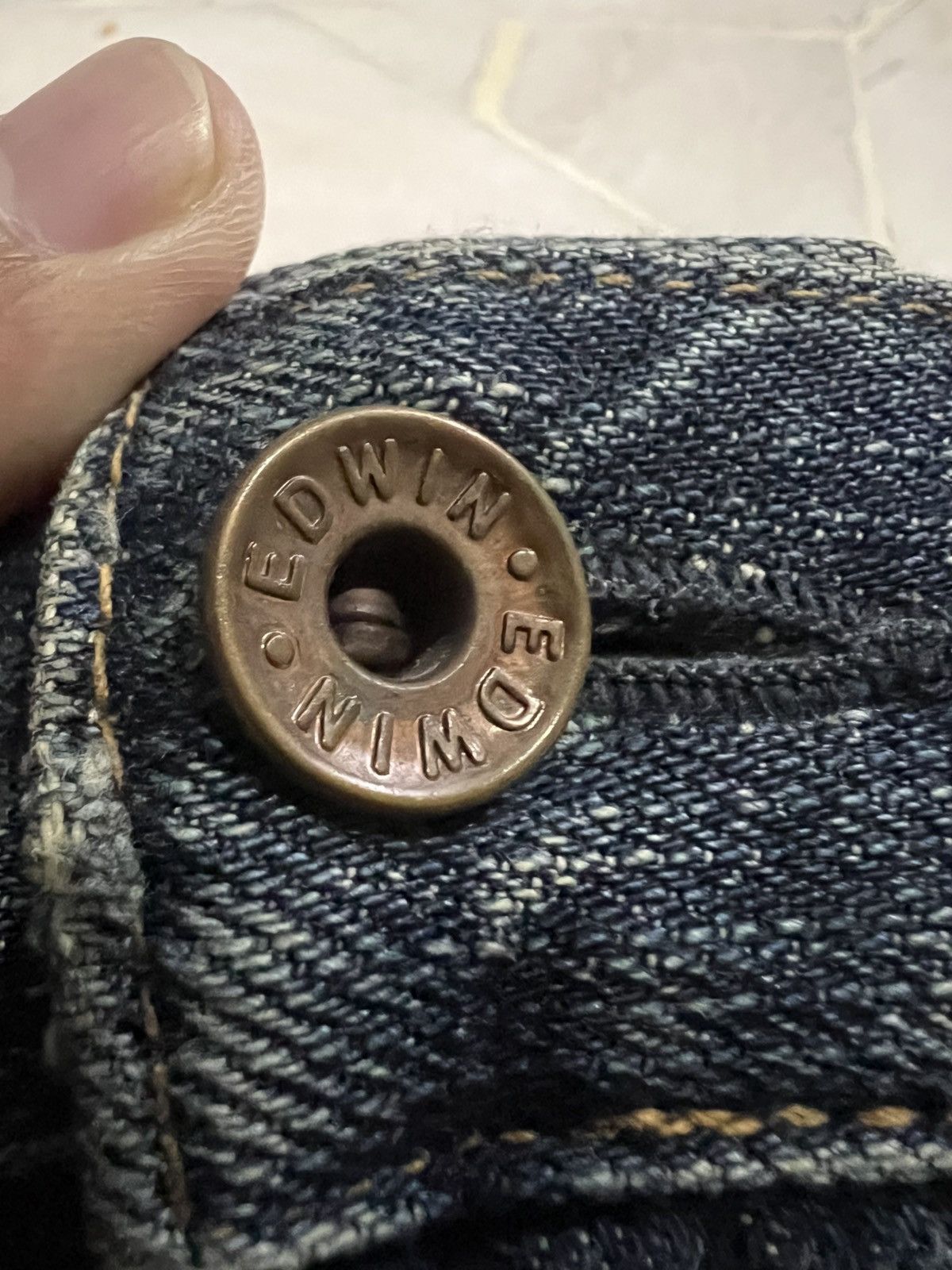 Edwin × If Six Was Nine 💥Baggy💥Vintage Edwin 505 Distressed Selvedge Jean Size US 32 / EU 48 - 11 Thumbnail