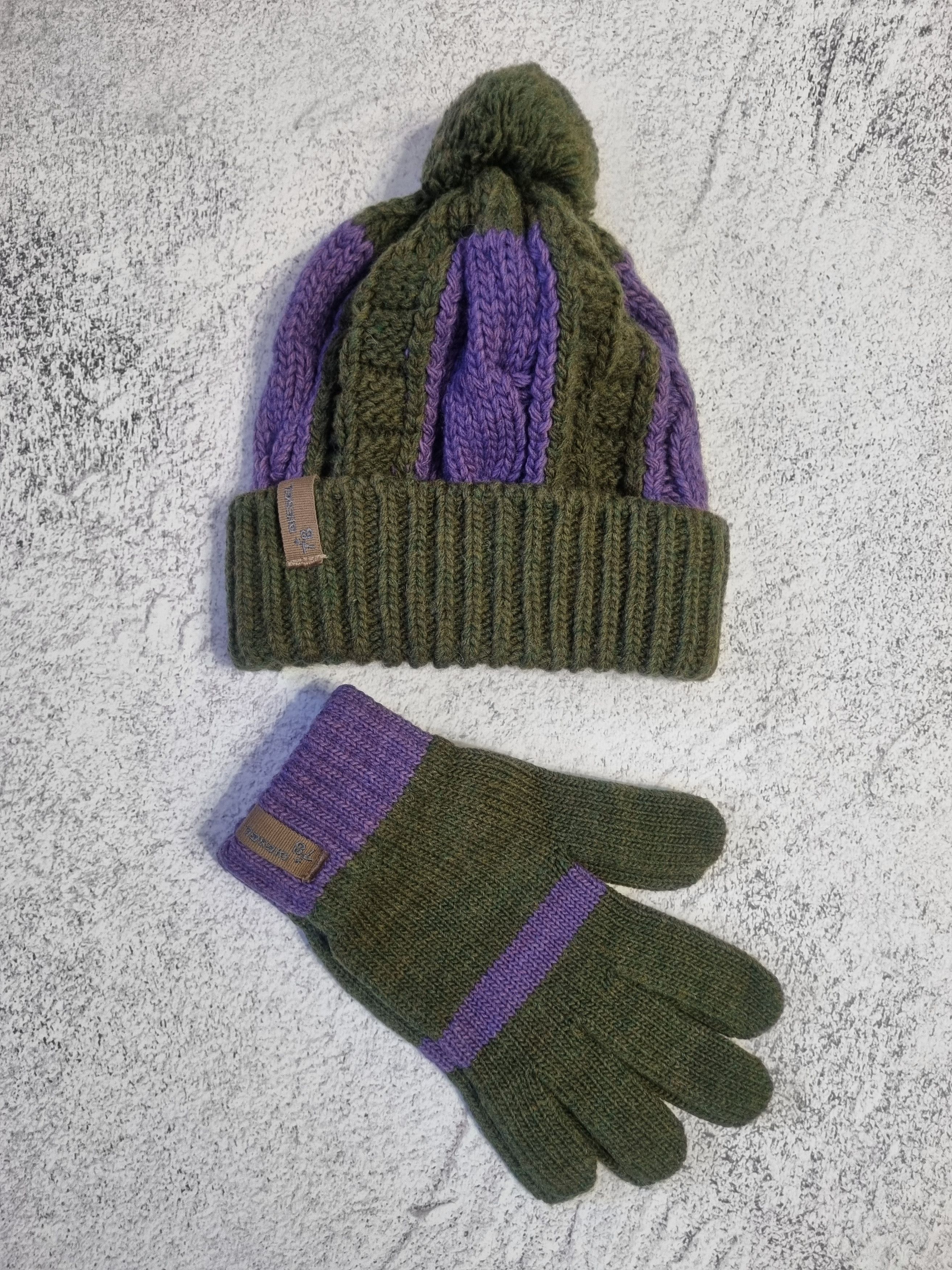 Diesel Diesel Knit Winter Set Pom Pom Beanie & Gloves Size ONE SIZE - 2 Thumbnail