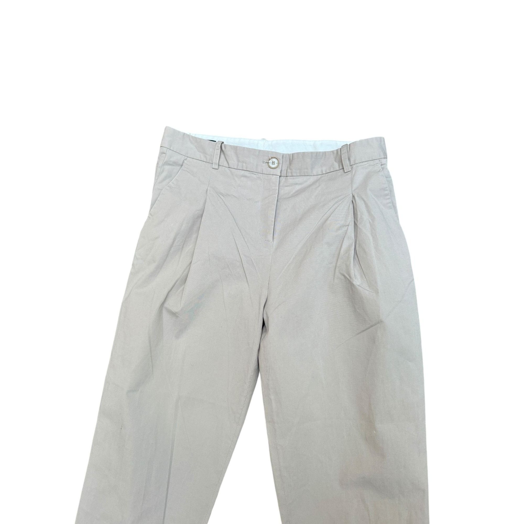 Jil Sander Beige Cotton pants Size 25" / US 0 / IT 36 - 2 Thumbnail