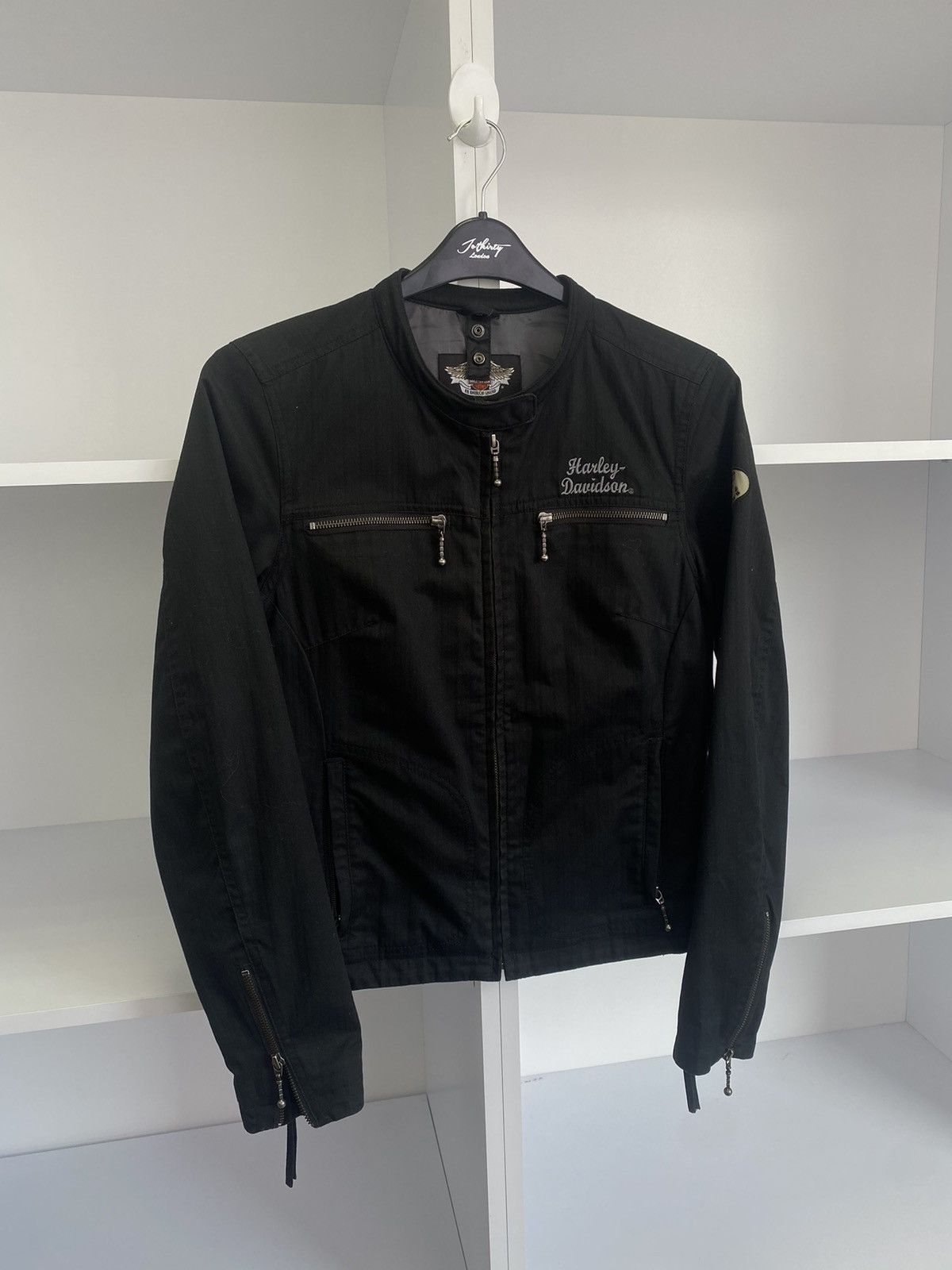 Harley Davidson × Vintage Vintage Harley-Davidson Motorcycles Big Logo Women’s Jacket Size M / US 6-8 / IT 42-44 - 4 Thumbnail
