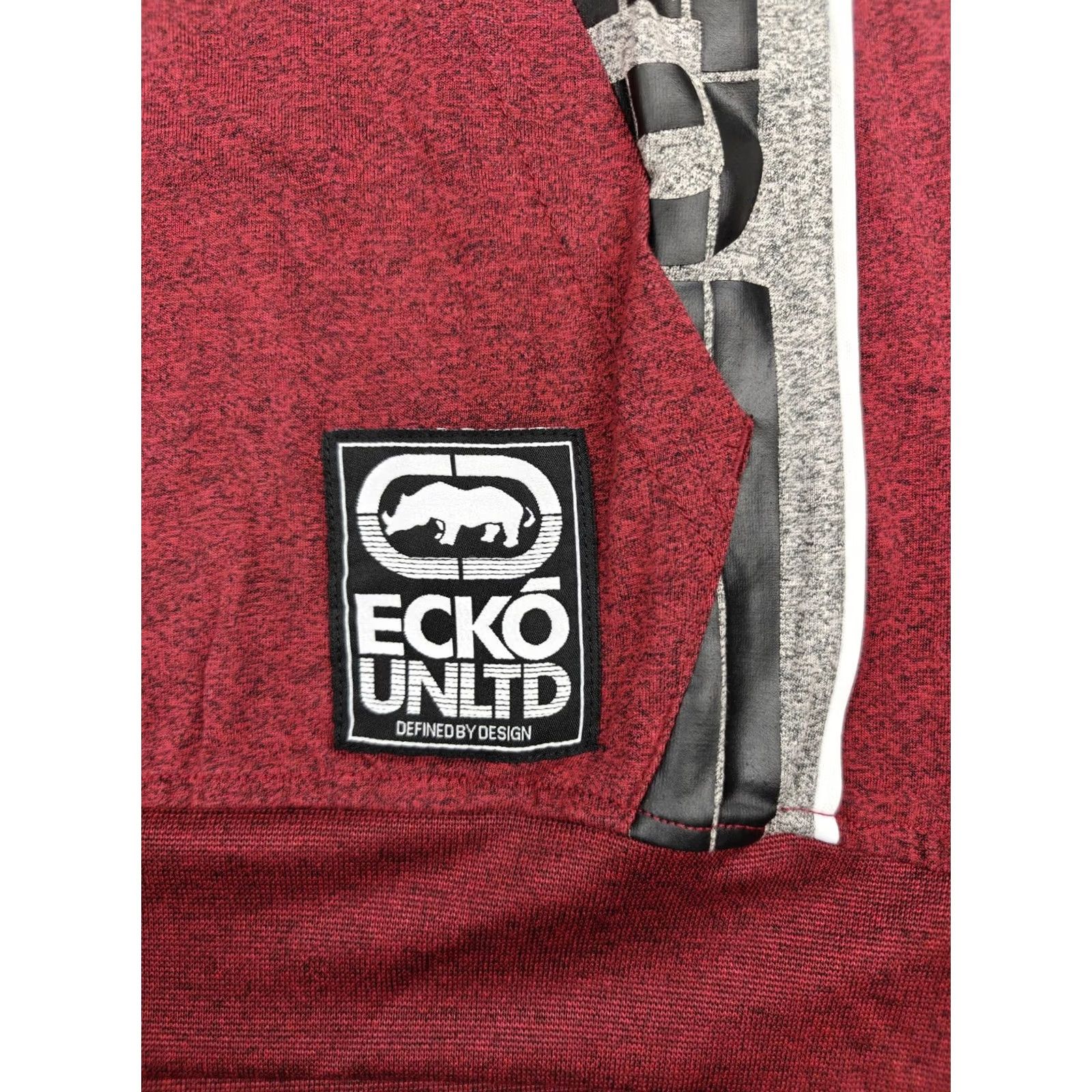 Ecko Unltd. Ecko Unltd Mens Short Sleeve Hoodie Shirt Crimson Marbled Small Graphic Sweatshirt Size US S / EU 44-46 / 1 - 2 Thumbnail
