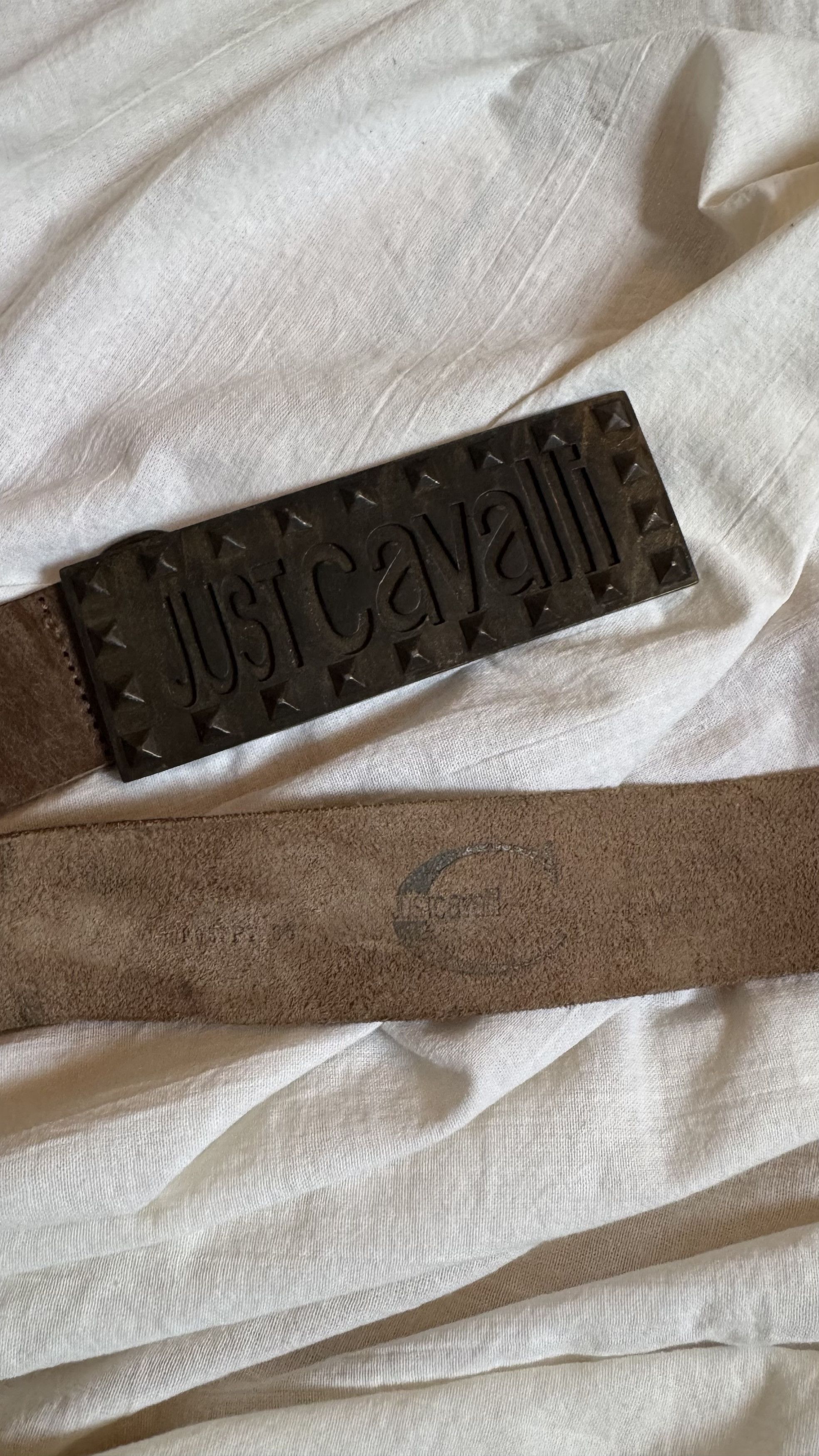Just Cavalli Just Cavalli Vintage Smooth Leather Studded Belt Size ONE SIZE - 5 Thumbnail