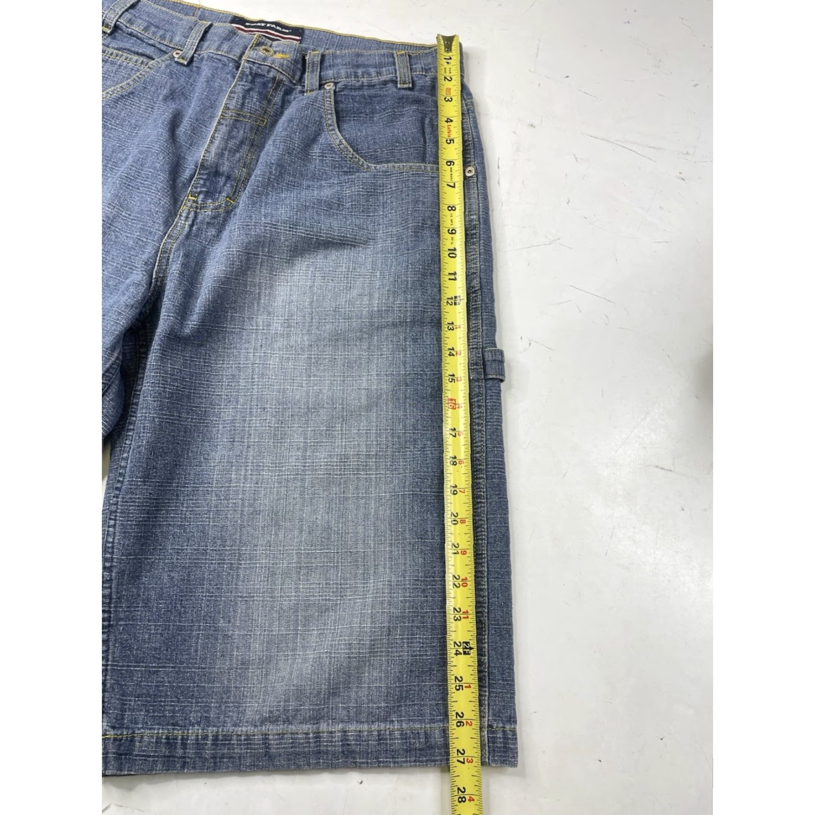 Phat Farm VINTAGE Phat Farm Jorts Cargo Jeans Shorts Men's 34 Denim Blue 90s Pockets Size US 34 / EU 50 - 7 Thumbnail