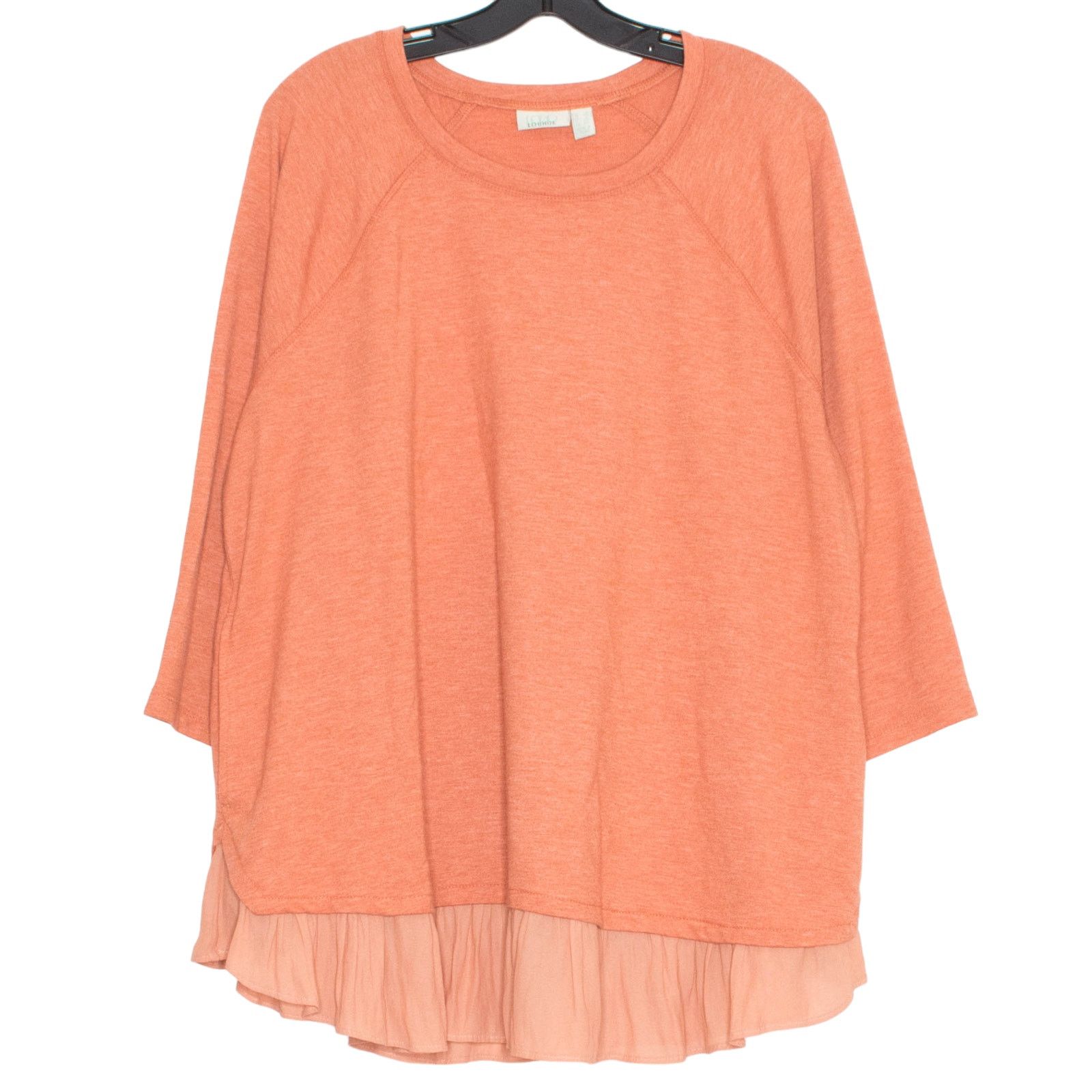 Other Lori Goldstein Tunic Top Oversized French Terry Orange 1X Size XXL / US 16-18 / IT 52-54 - 7 Thumbnail
