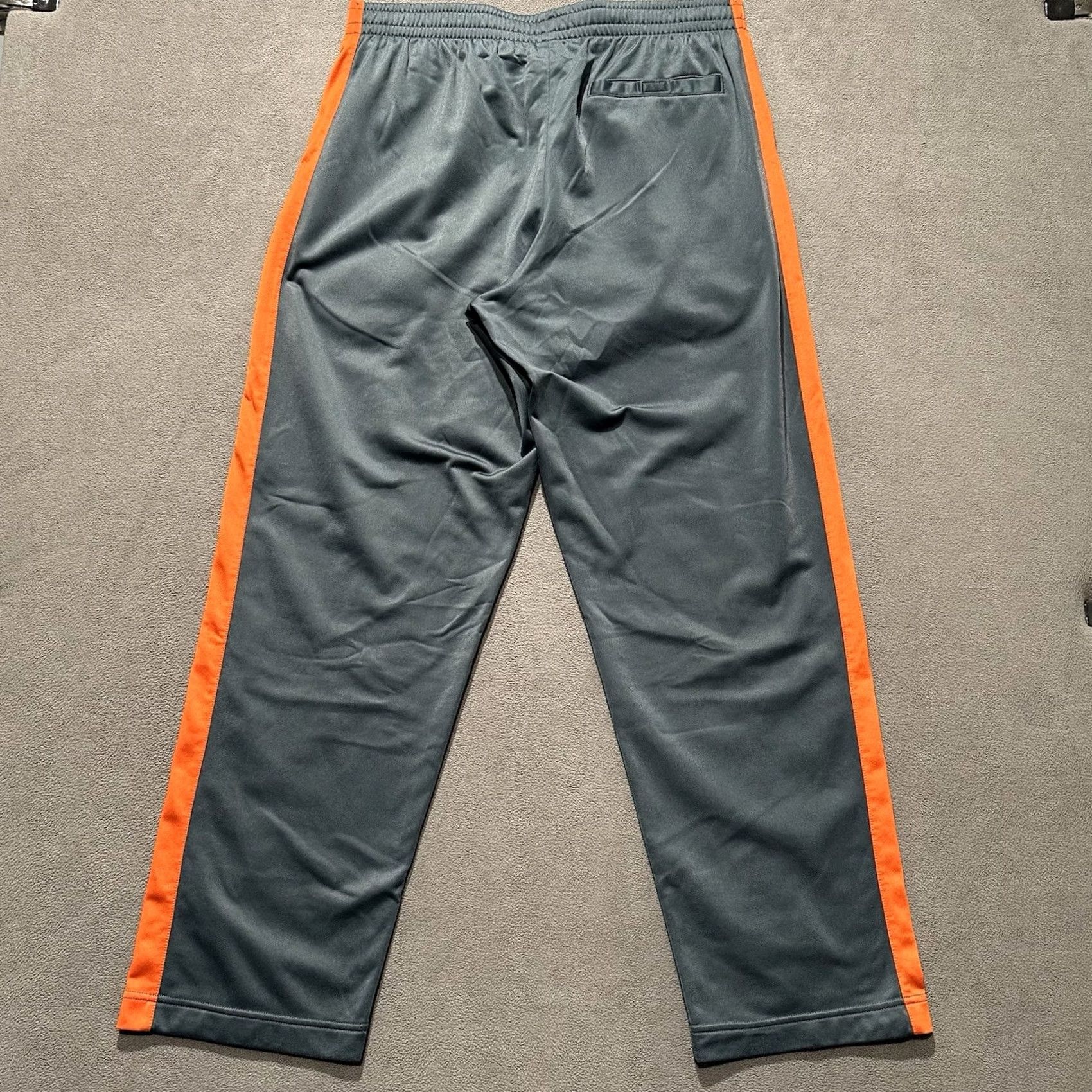 Nike VINTAGE Nike Track Pants Mens Large Gray Polyester Straight Relaxed Fit Swoosh Air Force Falcons Football Size US 33 - 2 Thumbnail
