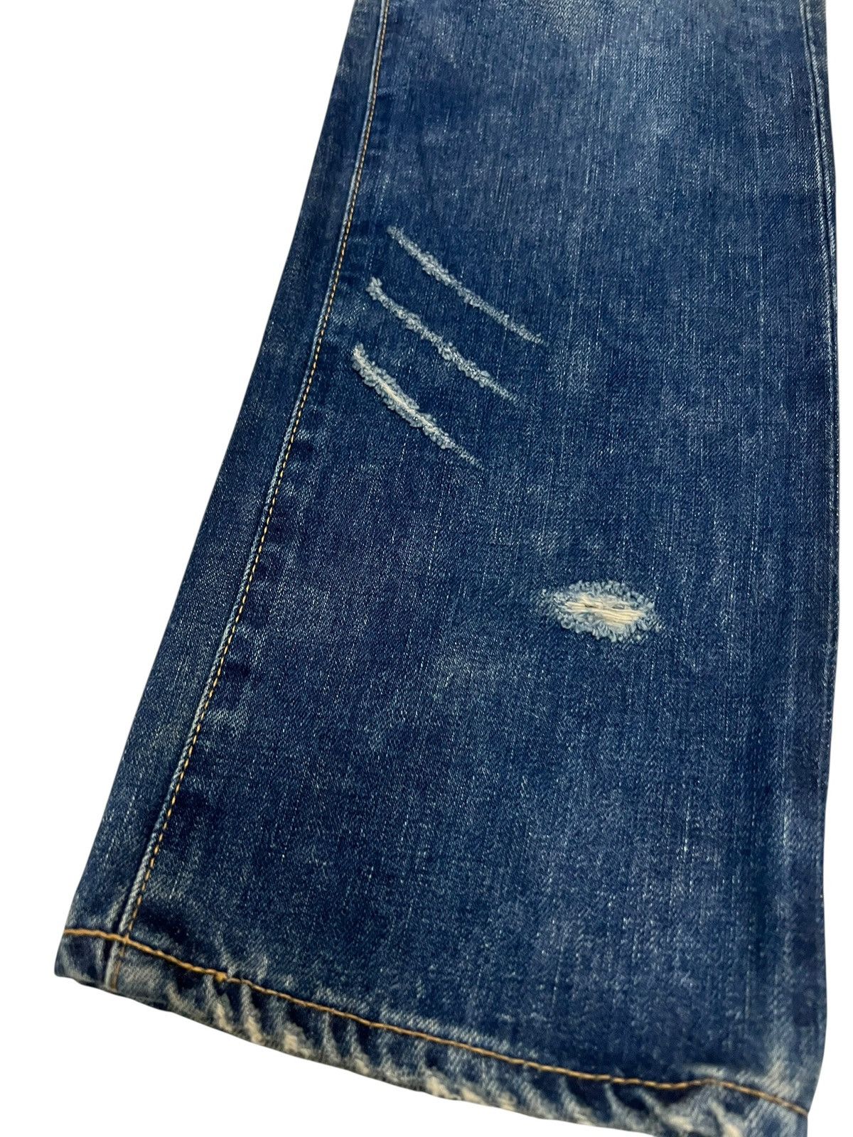 Issey Miyake VINTAGE SUNAOKUWAHARA SELVEDGE DISTRESSED ISSEY MIYAKE JEAN Size US 31 - 7 Thumbnail