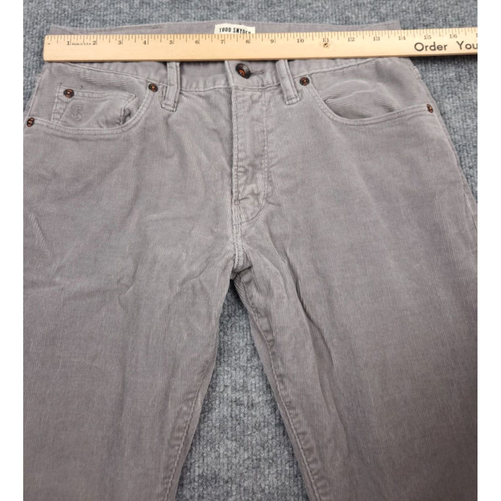 Todd Snyder Todd Snyder Pants Men 28 x 32 Gray Slim Stretch Corduroy Slim Straight Size US 28 / EU 44 - 7 Thumbnail