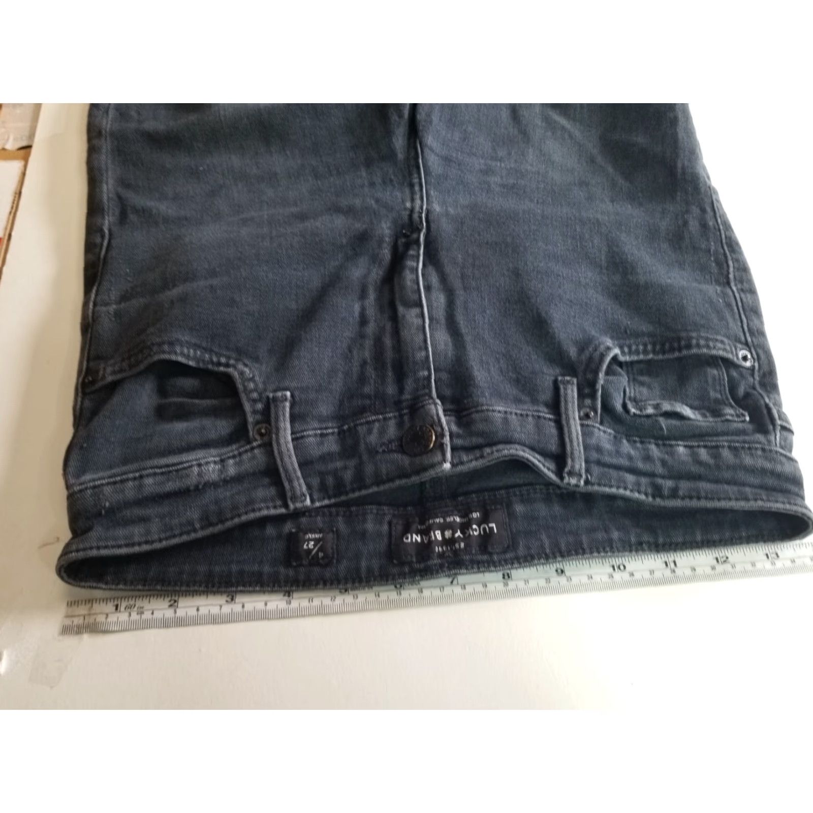 Lucky Brand Lucky Brand Bridgette Jeans Womens 4/27 Black High Rise Skinny Distressed Size 27" / US 4 / IT 40 - 3 Thumbnail