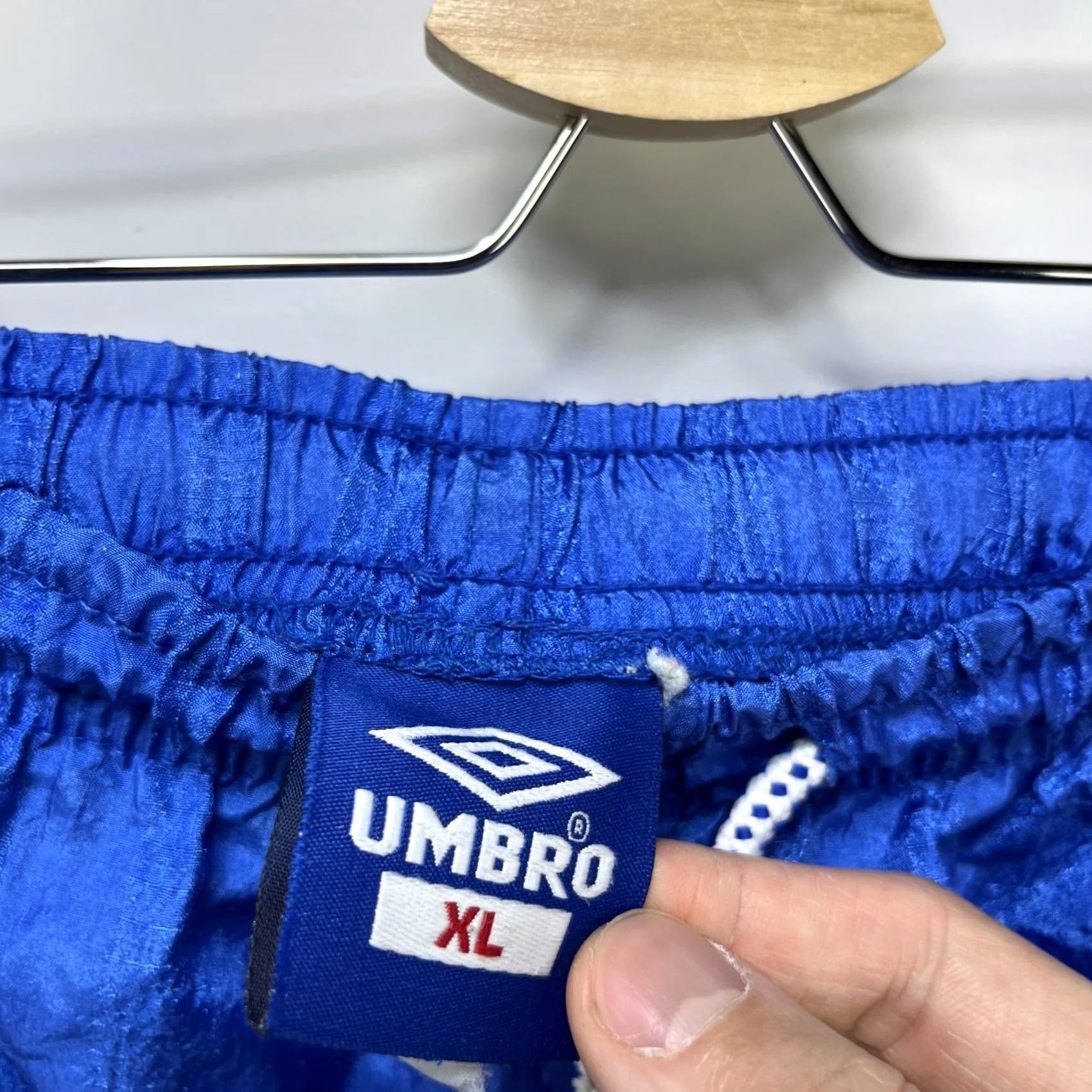 Umbro VINTAGE Umbro Soccer Shorts XL Men Athletic Blue 90s Sports Hip Hop Skull Drawstring Size US 36 / EU 52 - 4 Thumbnail