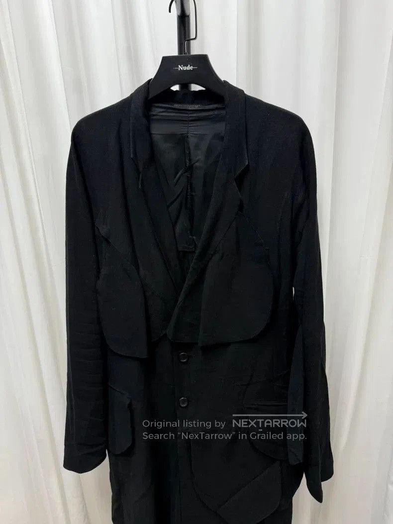 Yohji Yamamoto Yohji Yamamoto Circle Panel Coat. Size US XL / EU 56 / 4 - 2 Thumbnail