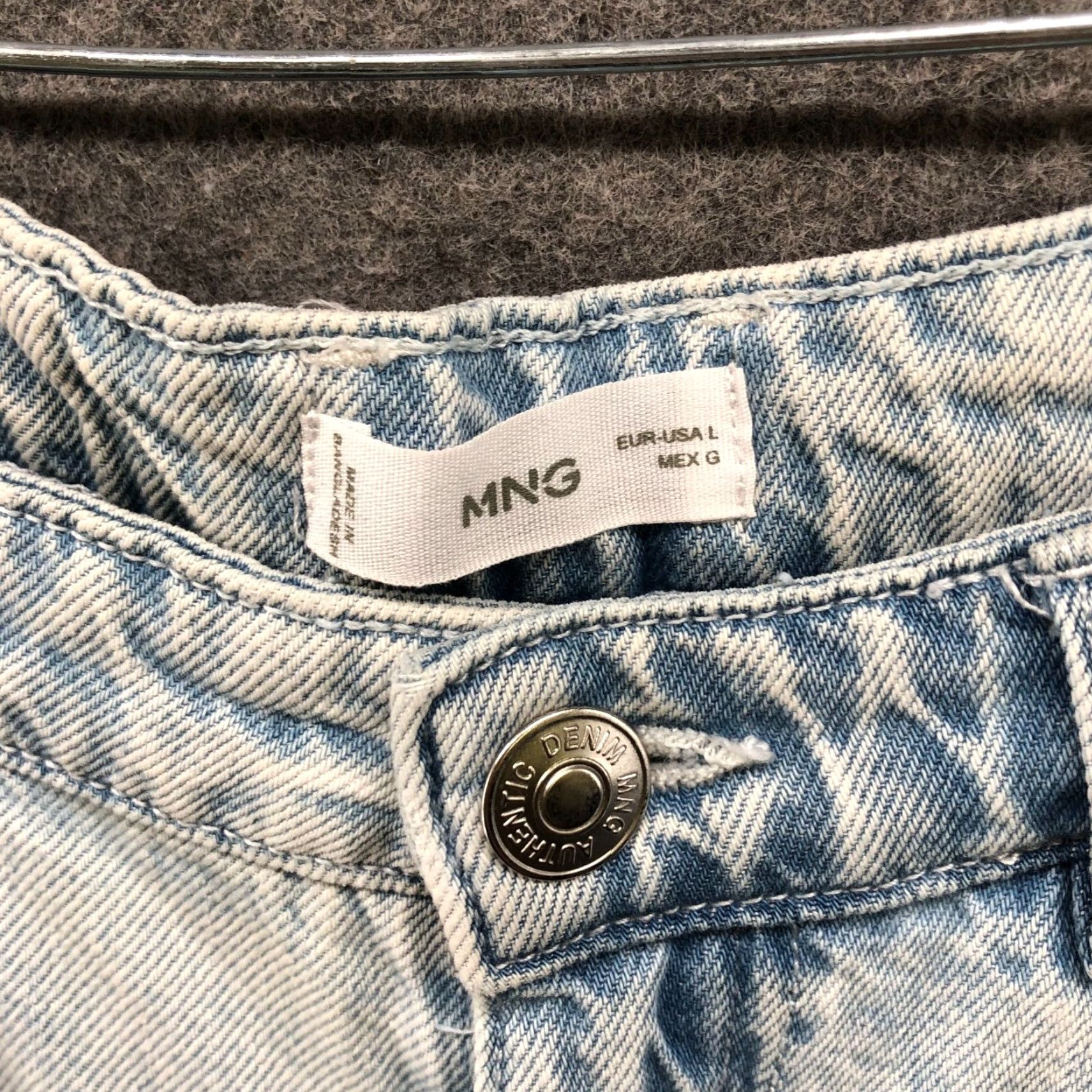 Mango VINTAGE Mango Wide Leg Jeans Womens L 28" Waist Light Blue Cotton Lyocell Spring Summer Fall Size 36" / US 14 / IT 50 - 5 Thumbnail