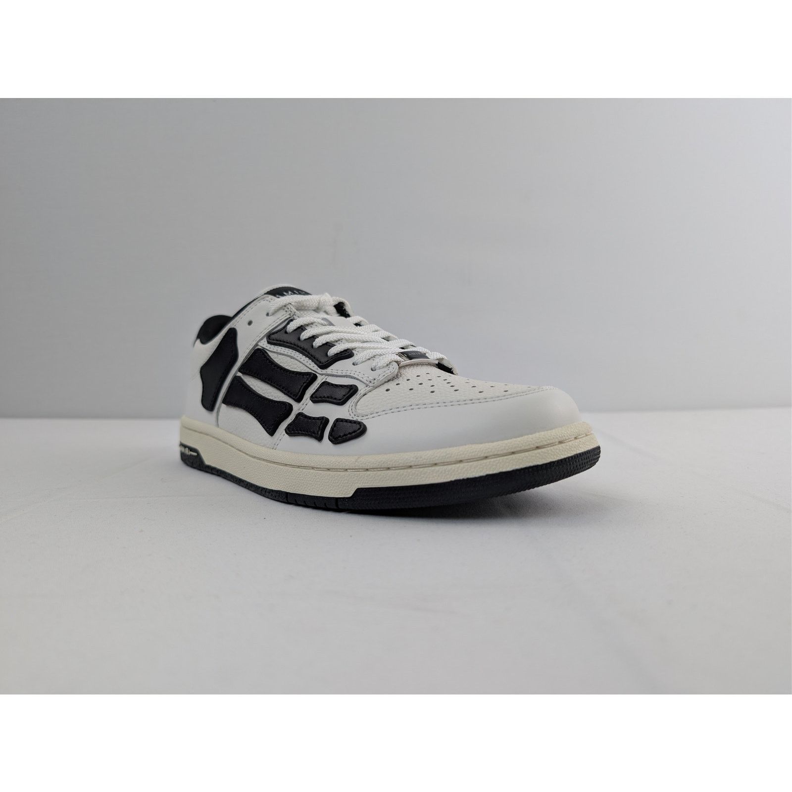 Amiri o1rshd1 Skelton Low-Top Sneakers in White/Black Size US 7 / EU 40 - 2 Thumbnail