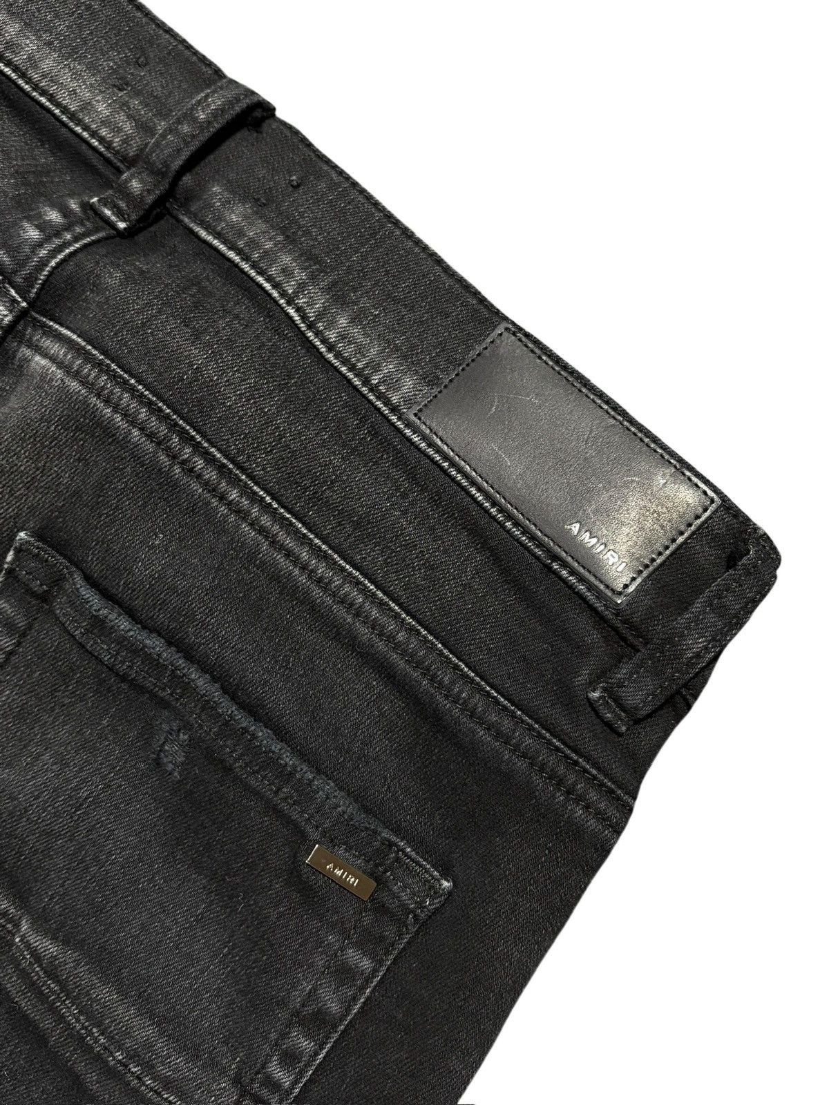 Amiri Amiri MX1 Black White Patch Jeans - Size 31 Size US 31 - 4 Thumbnail