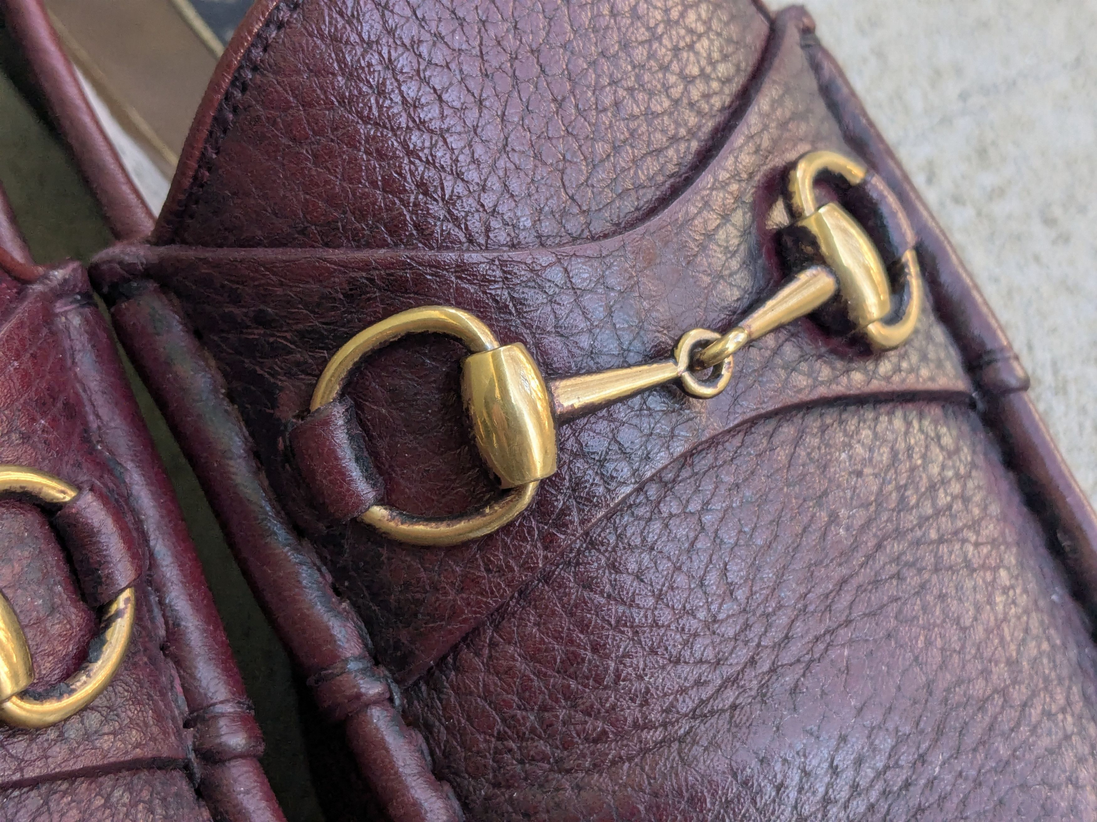 Gucci Gucci Horsebit Loafers Burgundy Leather 10.5 Snaffle Gold Size US 10.5 / EU 43-44 - 12 Thumbnail