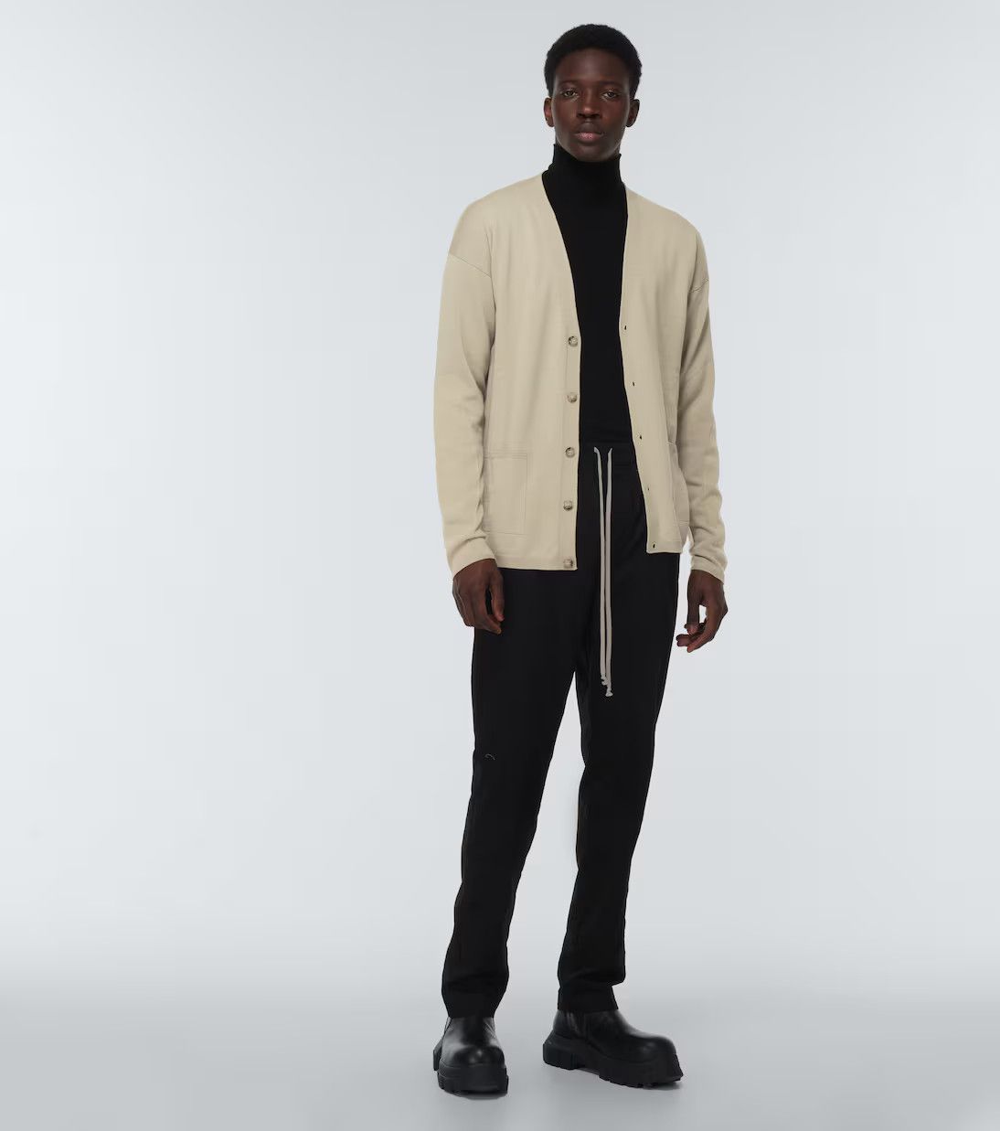 Rick Owens o1y0325 Cardigan in Beige Size US S / EU 44-46 / 1 - 5 Thumbnail