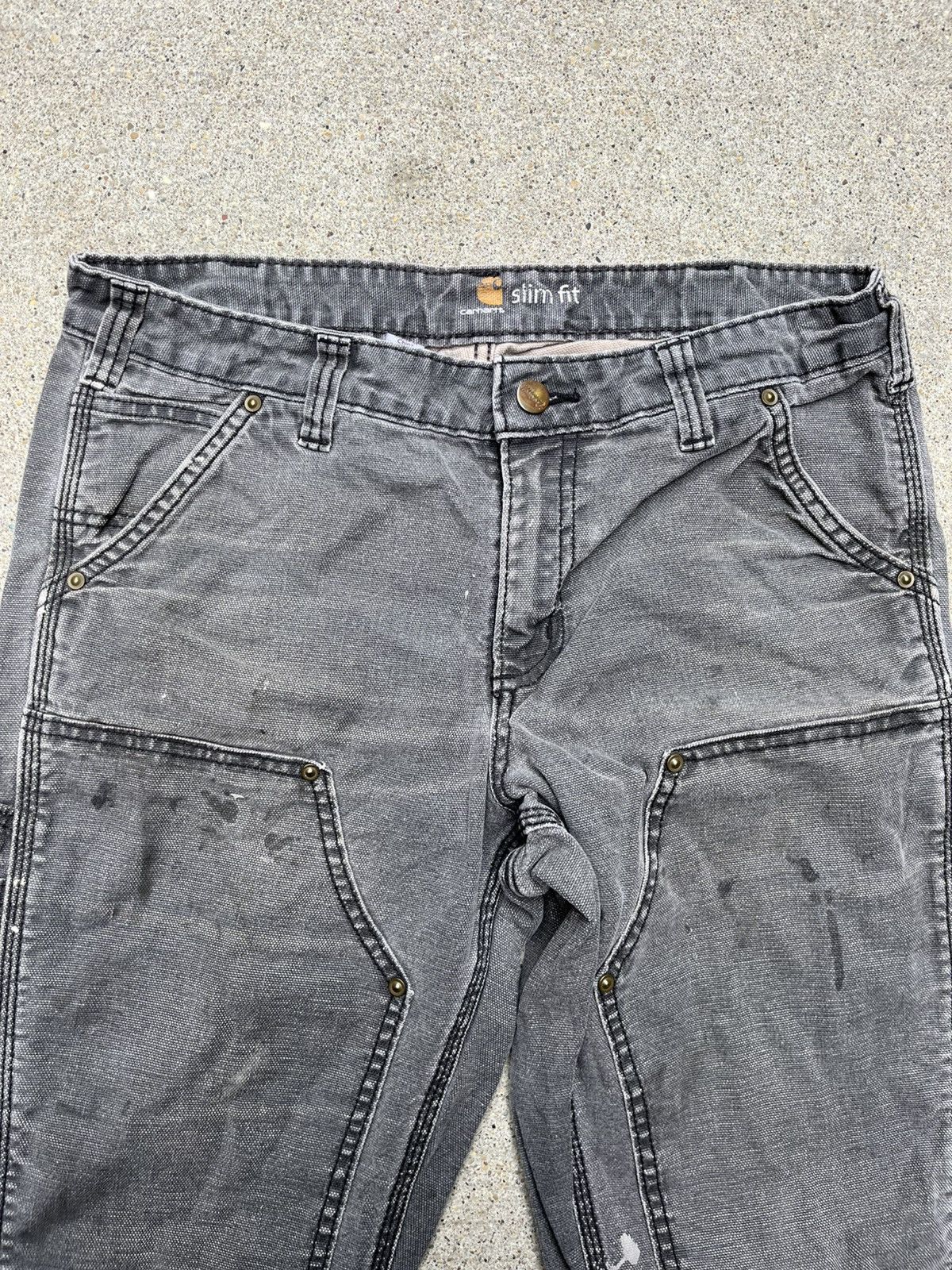Carhartt Distressed Carhartt Double Knee Slim Fit Size 30" / US 8 / IT 44 - 2 Thumbnail
