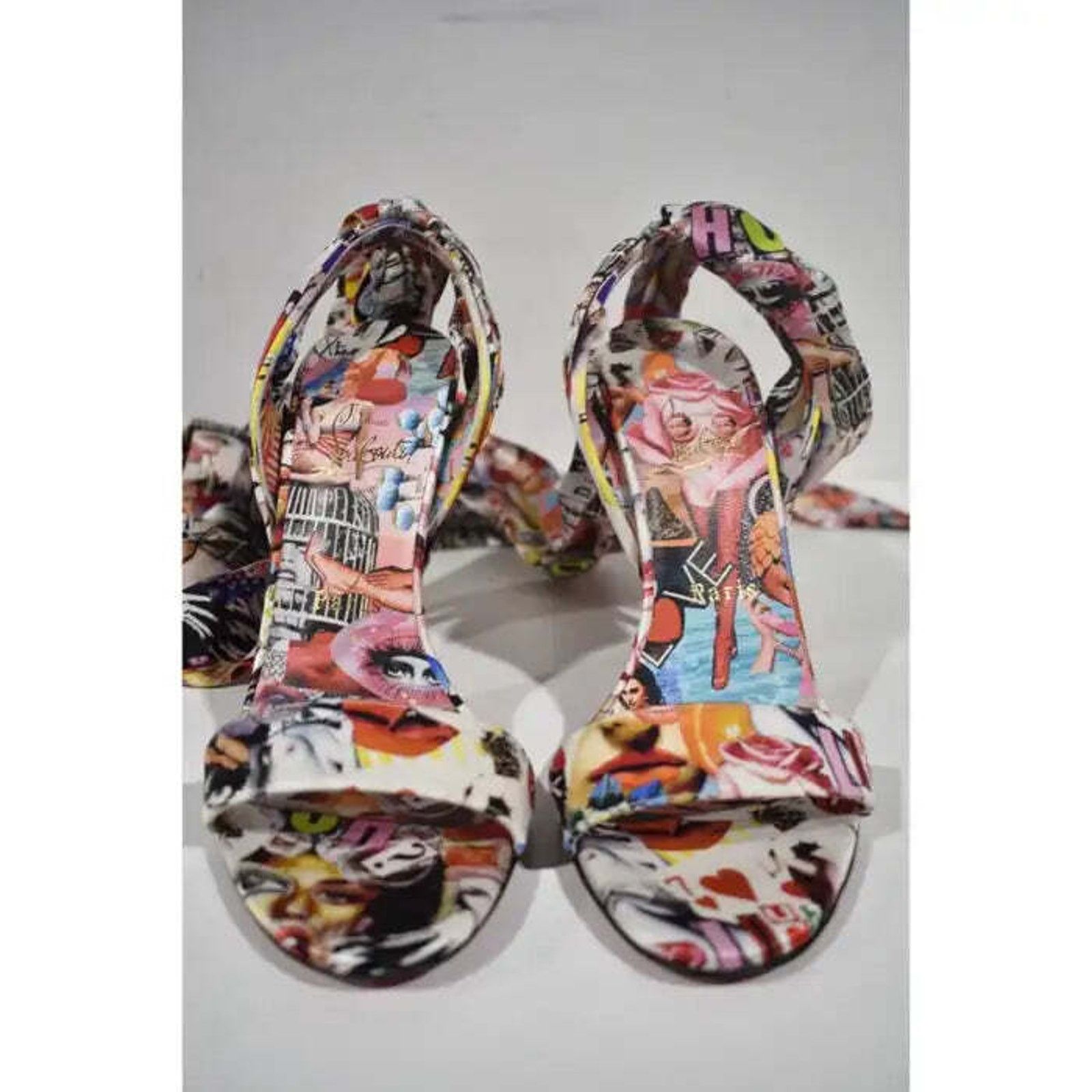 Christian Louboutin Sandale Du Desert 100 OH Xtian Lace Up Sandal Heel Pump 37.5 Size US 7.5 / IT 37.5 - 6 Thumbnail