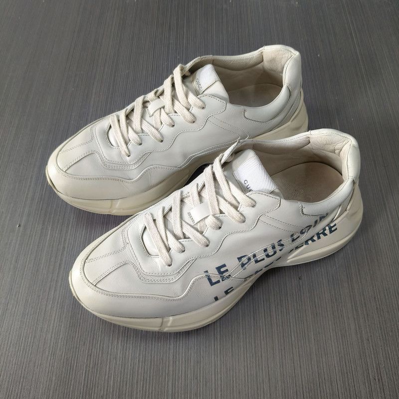 Gucci Gucci Rhyton White Platform Sneakers for Men 0079 Size US 8 / EU 41 - 1 Thumbnail