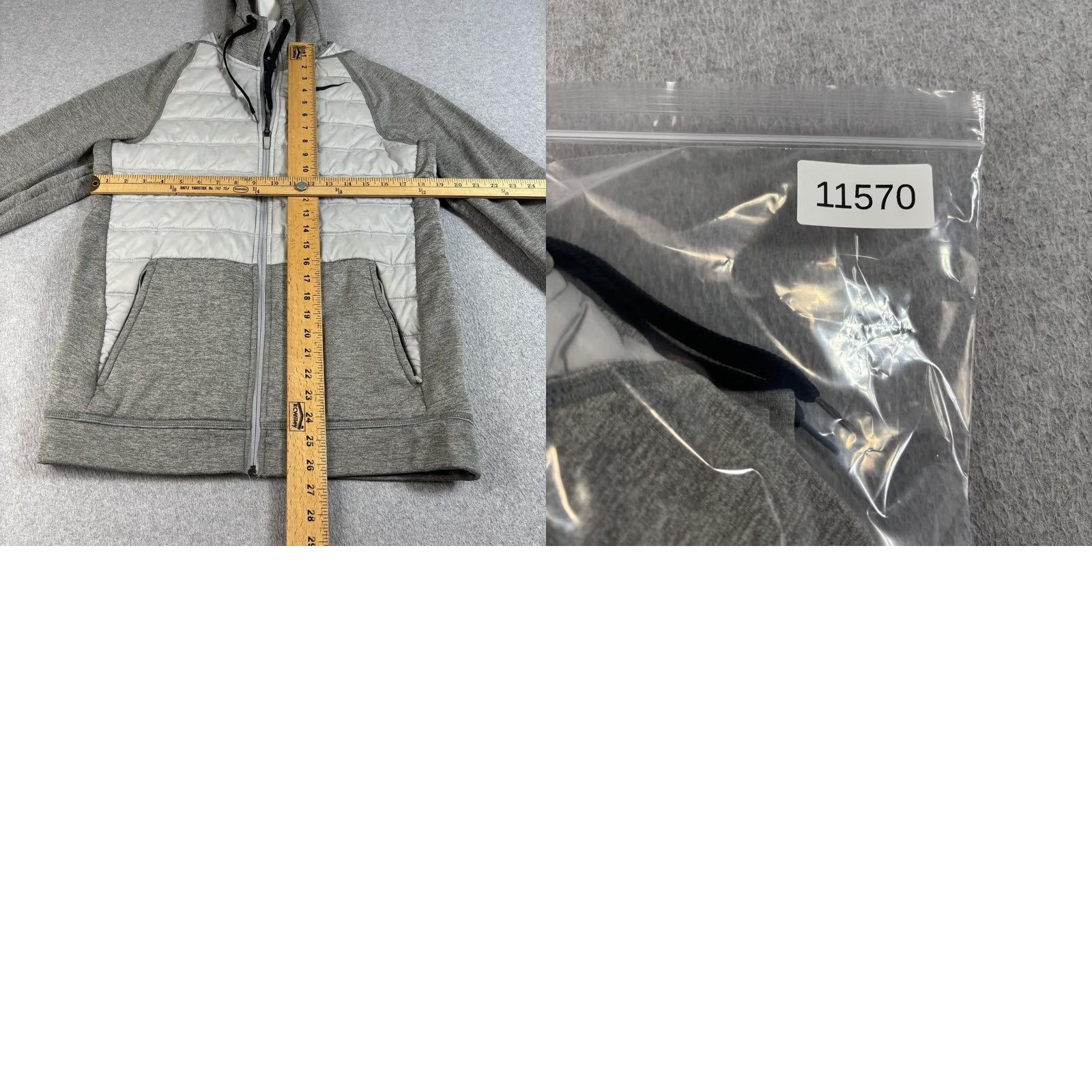 Nike Nike Jacket Mens S Gray Hooded Full Zip Insulated Puffer Fleece Comfortable Size US S / EU 44-46 / 1 - 8 Thumbnail