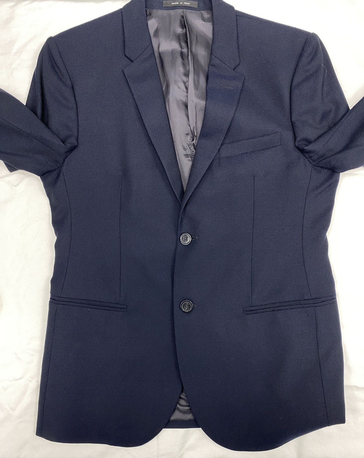 Emporio Armani Emporio Armani Virgin Wool Navy Blazer Size 40R - 10 Thumbnail