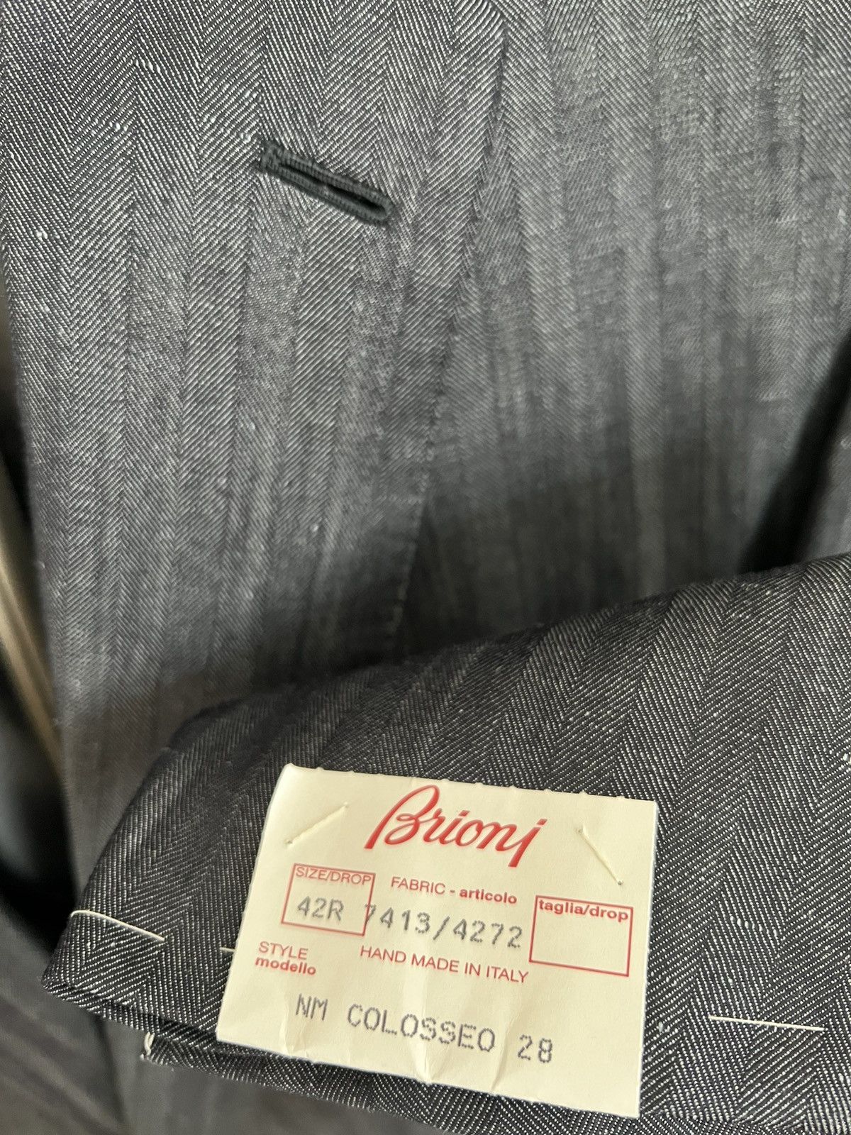 Barneys New York × Brioni Brioni Size 42R US / 52R IT Navy Pinstripe Linen Wool Blazer Size 42R - 5 Thumbnail