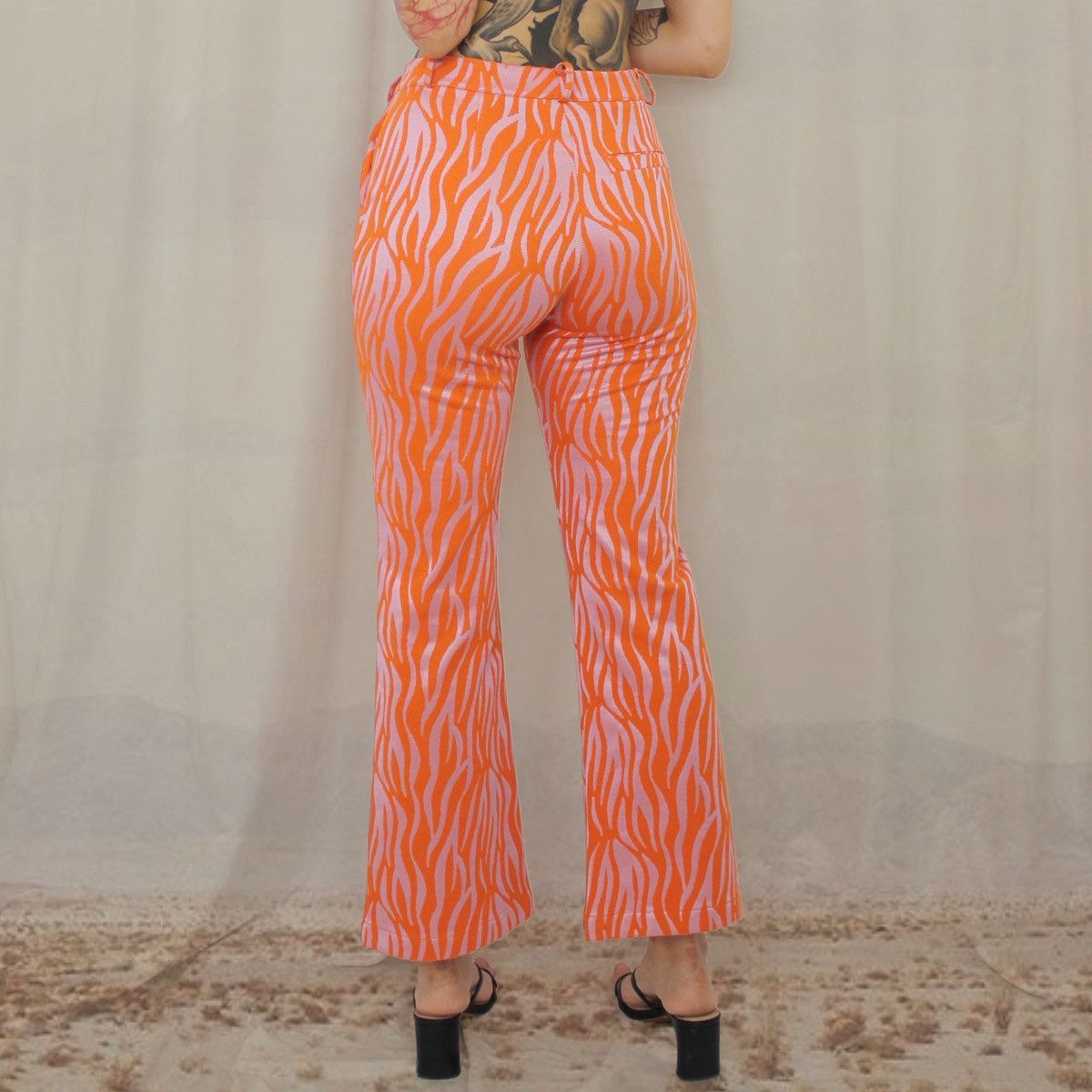 Other 🐯STRIPED ORANGE PANTS🐯 Size 28" / US 6 / IT 42 - 3 Thumbnail