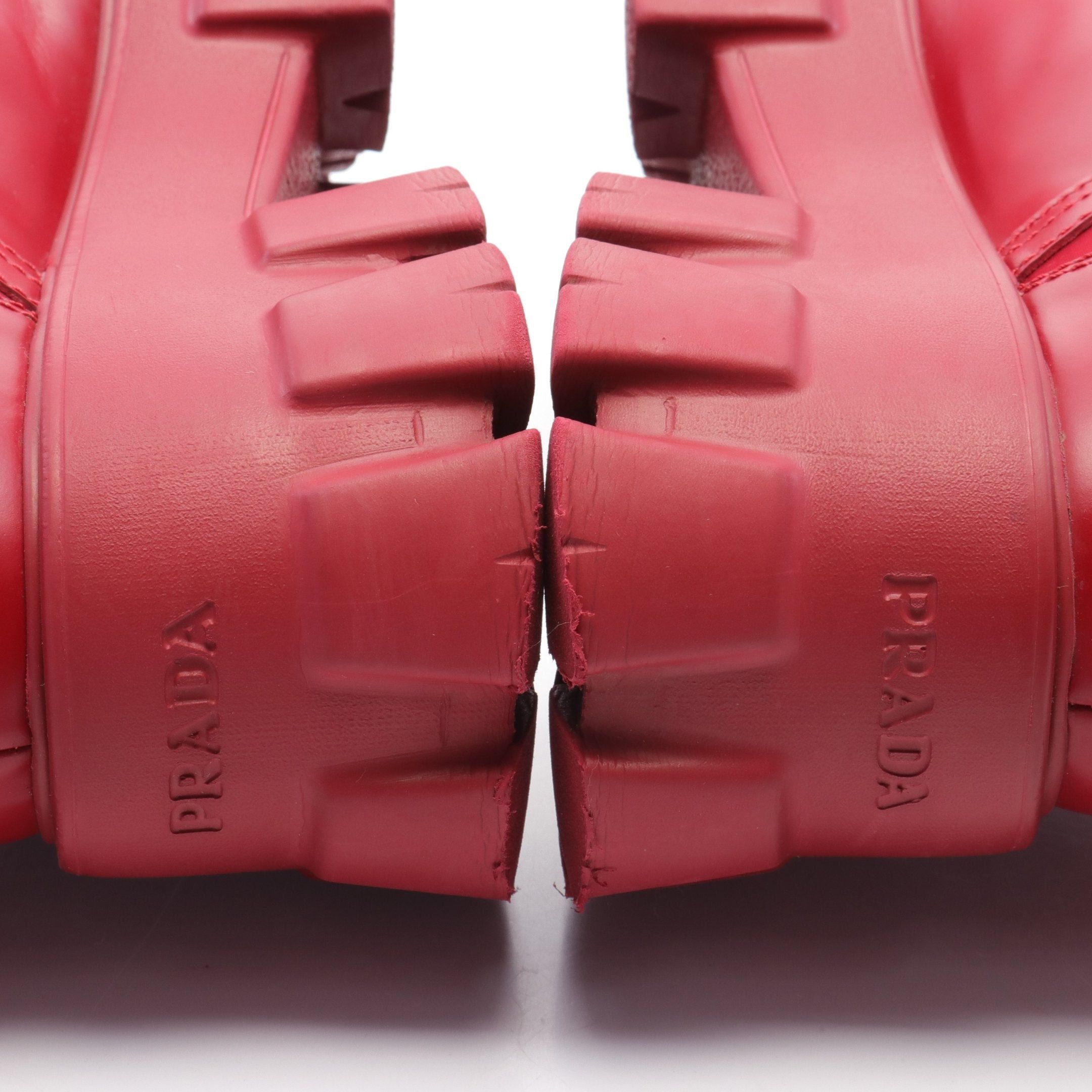 Prada Prada boots with box in red nylon and leather Size ONE SIZE - 6 Thumbnail
