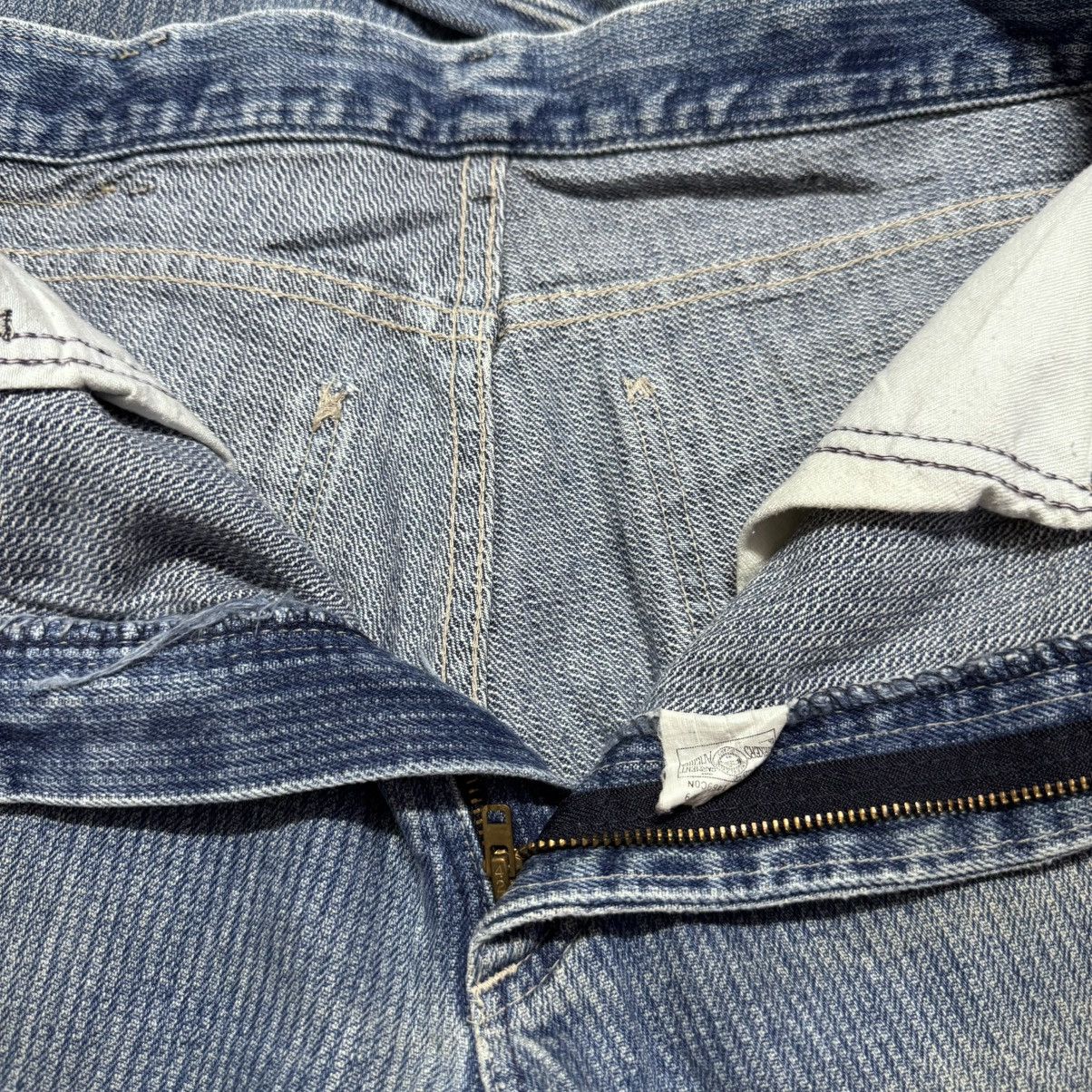 Lee Vintage 70s Lee Railroad Stripe Denim Jeans Mudwash Size US 30 / EU 46 - 18 Thumbnail