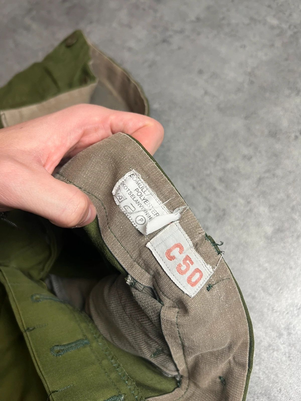 Vintage Vintage 90s avant garde swedish flared army pants khaki Size US 36 / EU 52 - 6 Thumbnail