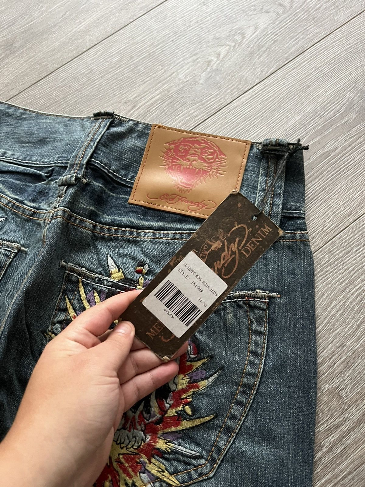 Ed Hardy Vintage Ed Hardy Jeans by Christian Audigier Denim Pants Y2K Size US 34 / EU 50 - 4 Thumbnail