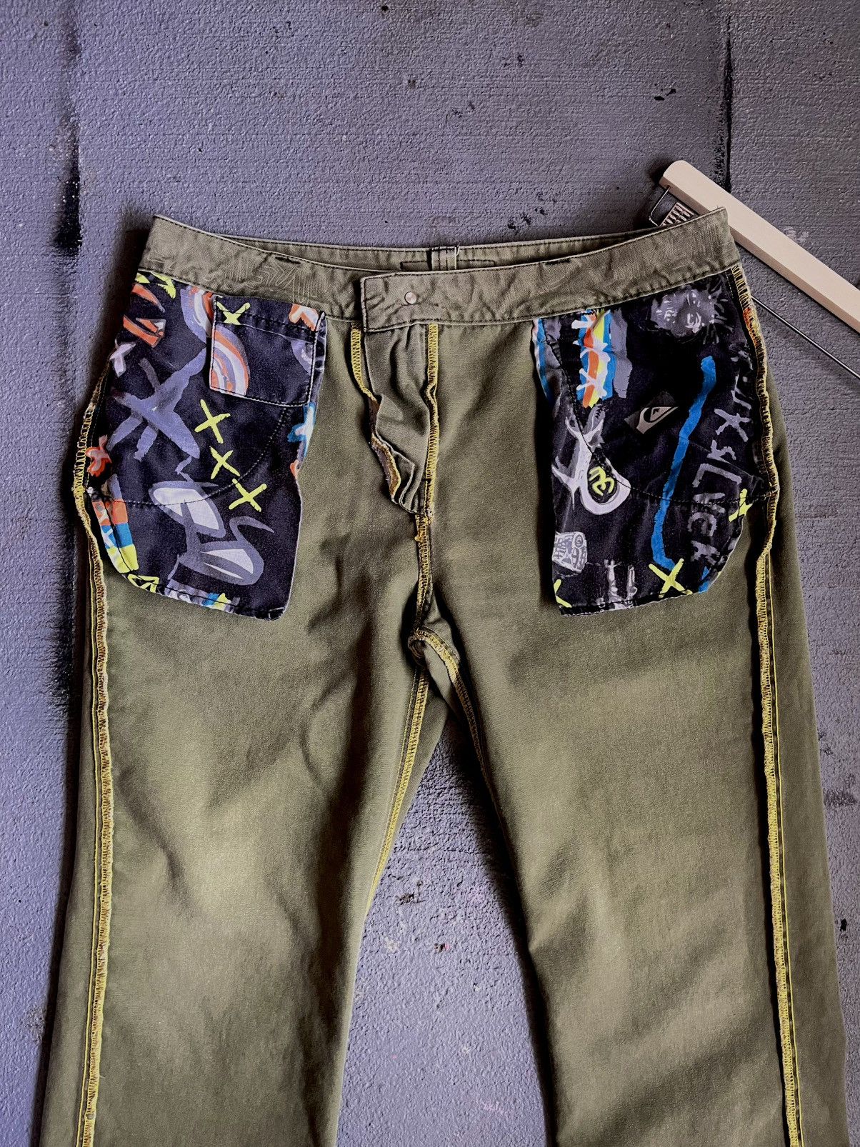 Quiksilver RARE 90s single stitch quick sliver 34x29 pants Size US 34 / EU 50 - 6 Thumbnail