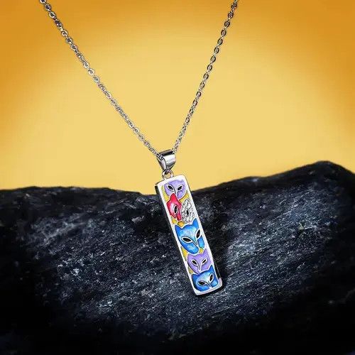 Jewelry Cute Cat Unique Pendant Necklace Size ONE SIZE - 3 Thumbnail