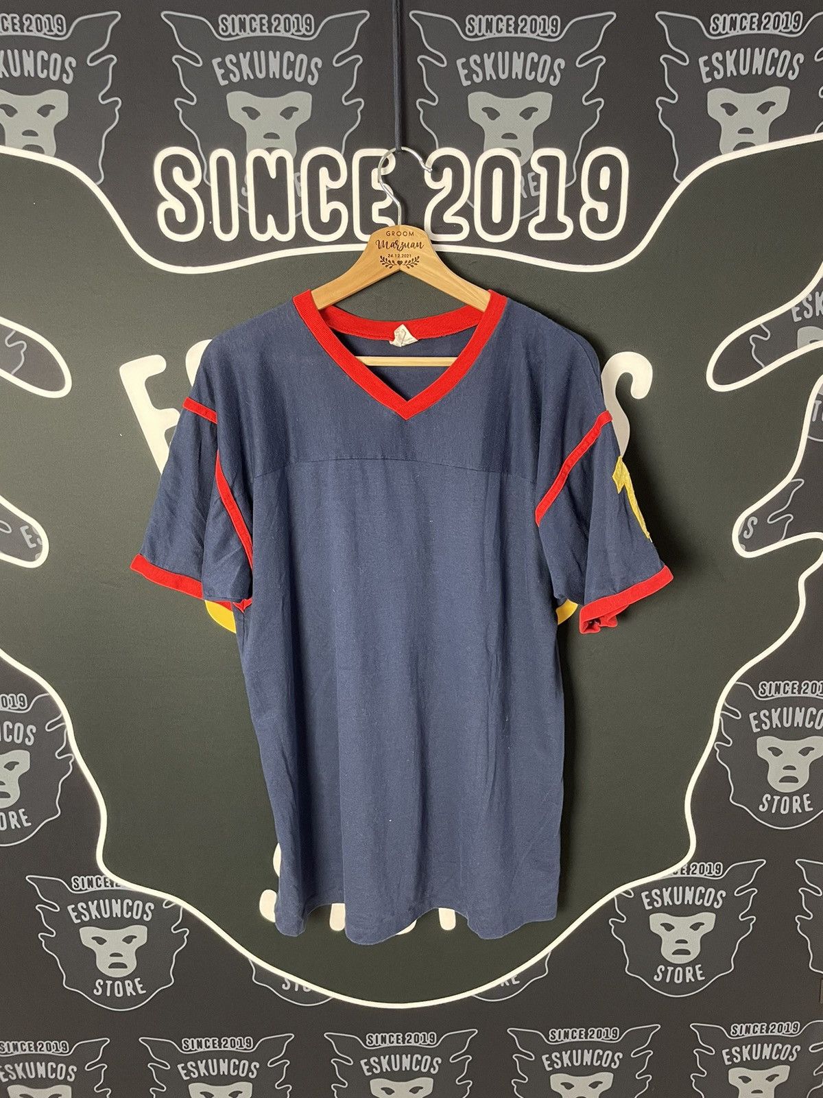 Vintage Vintage 1980s Ringer Tee Size XL Size US L / EU 52-54 / 3 - 1 Thumbnail