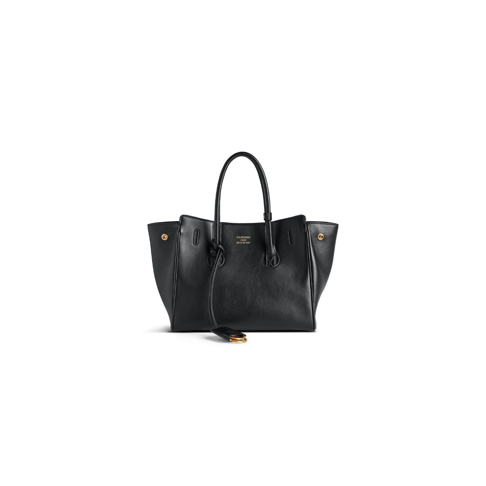 BALENCIAGA Hampton Mini Carry All $2290 Black Leather Top Ha