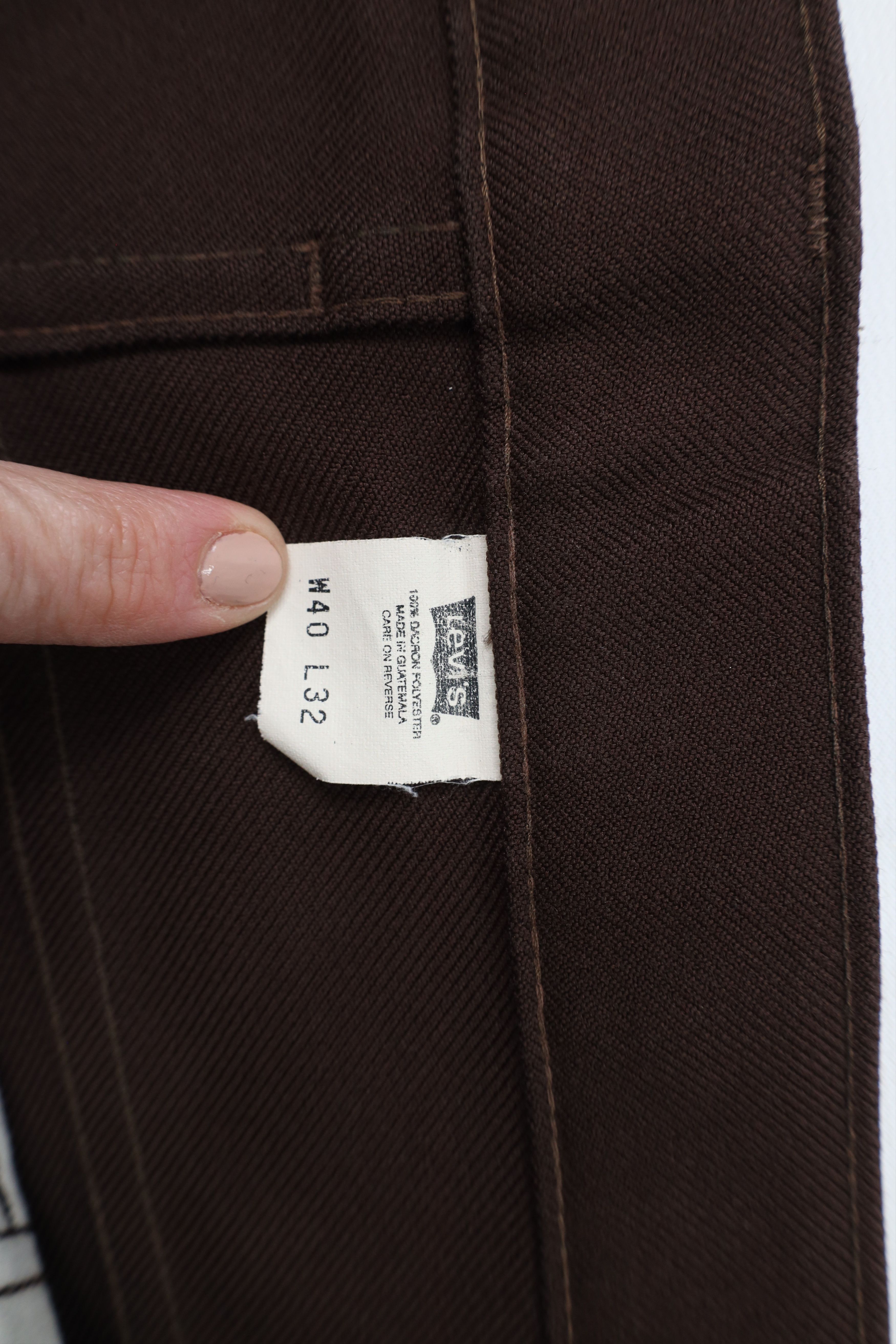 Levi's × Vintage Vintage Y2K 2001 Levis Wide Leg Knit Chino Pants Brown Size US 40 / EU 56 - 9 Thumbnail